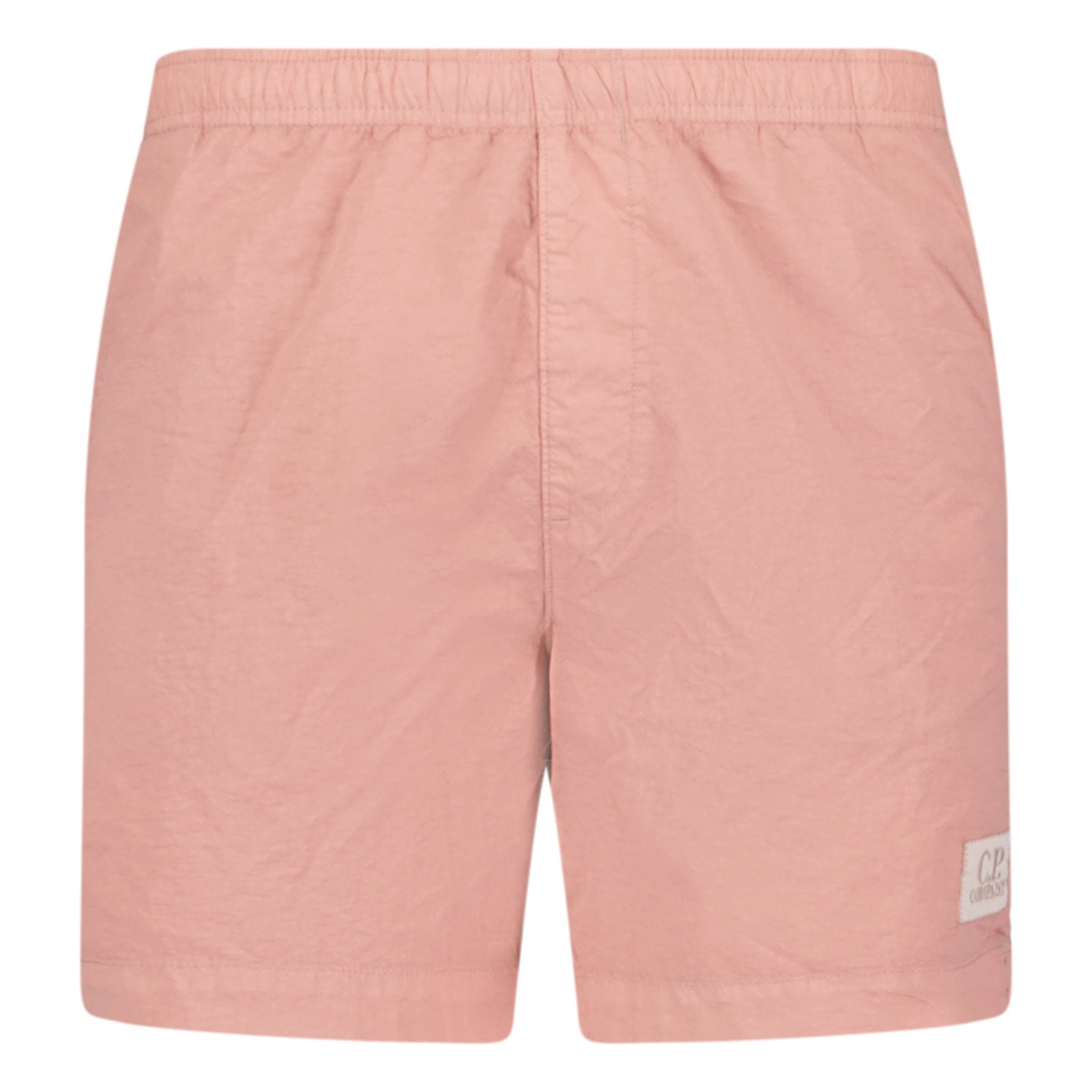 CP Company Chrome Patch Logo Swim Shorts Pink