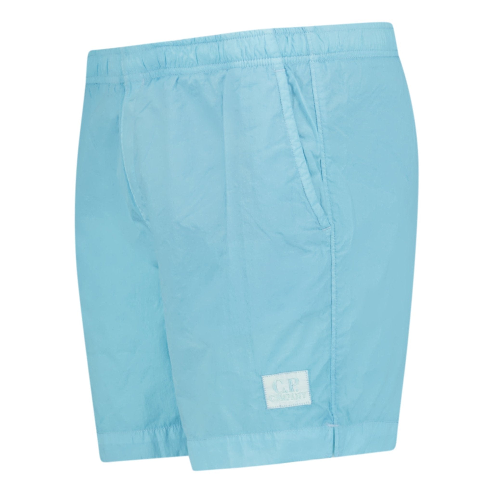 CP Company Chrome-R Patch Logo Swim Shorts Baby Blue
