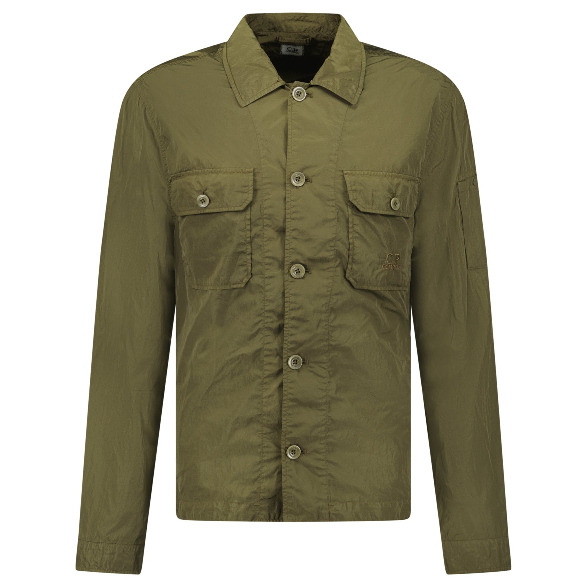 CP Company Chrome-R Button-Up Jacket Khaki
