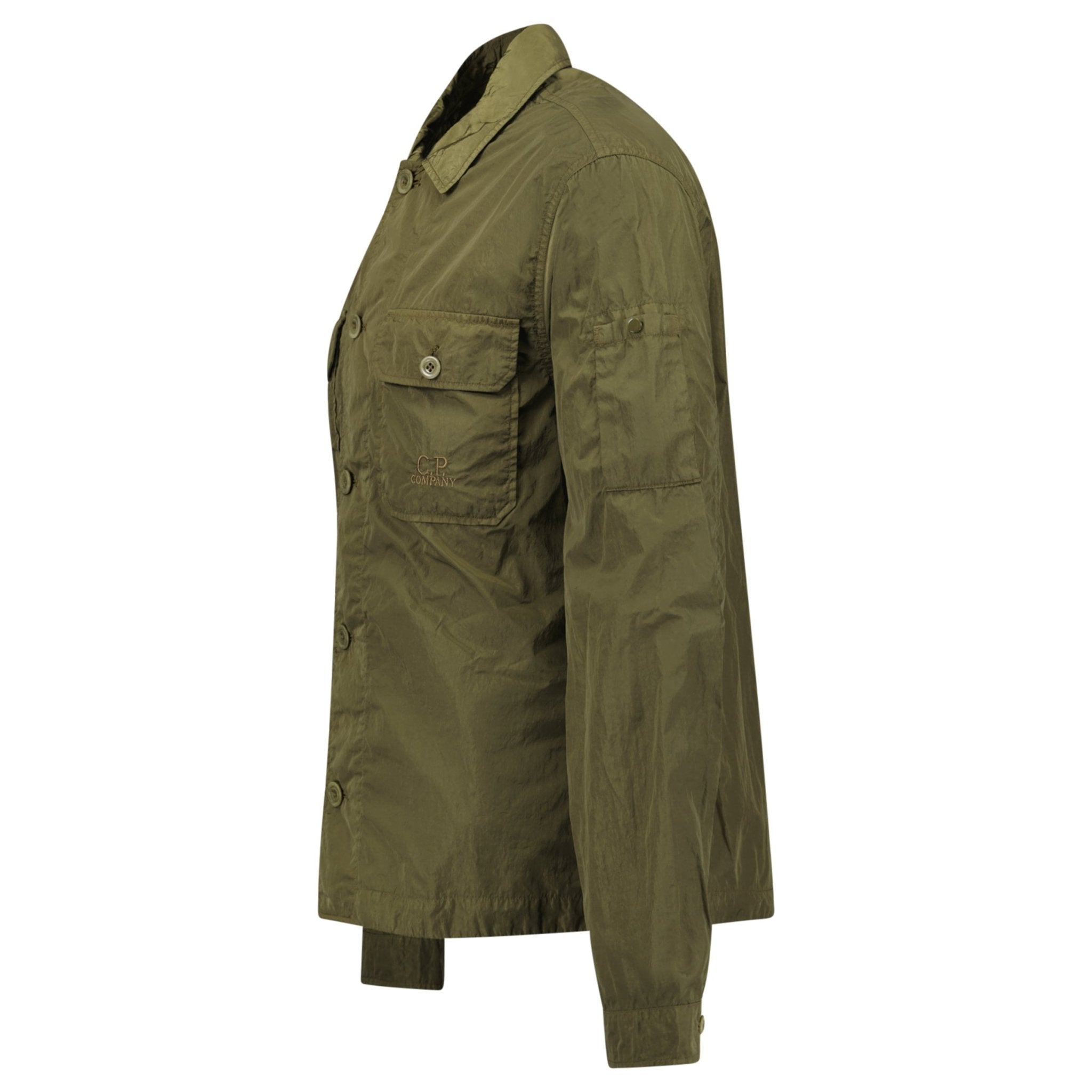 CP Company Chrome-R Button-Up Jacket Khaki