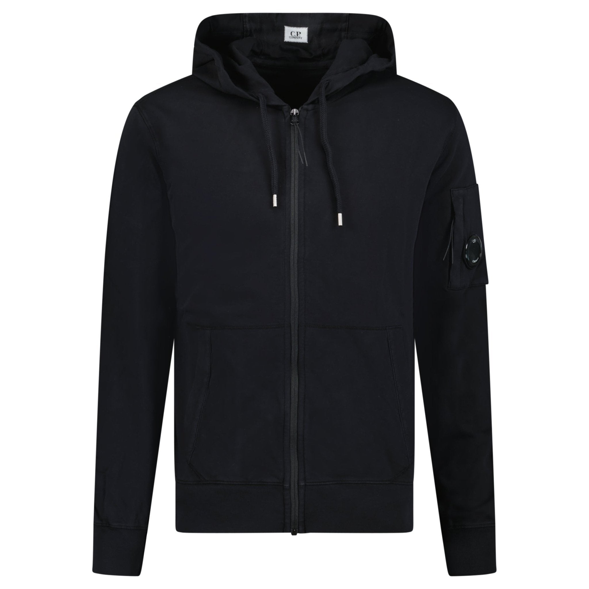 CP Company CP Company Light Fleece Lens Zip Hoodie Black