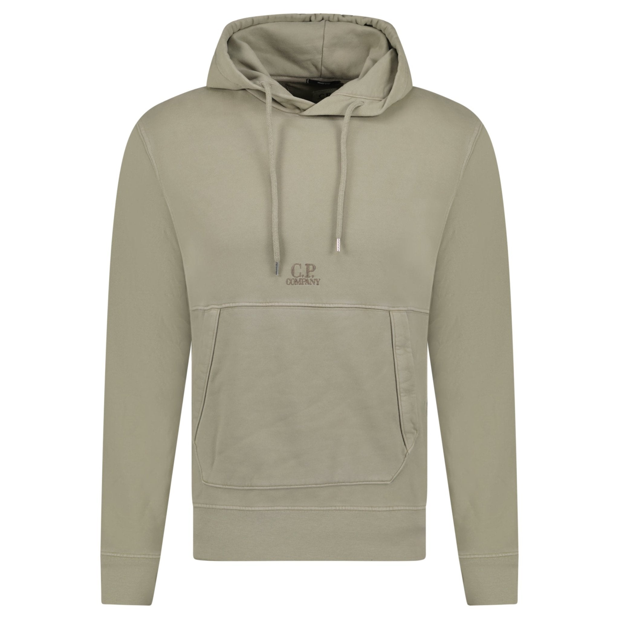 CP Company Writing Logo Hooded Sweatshirt Beige