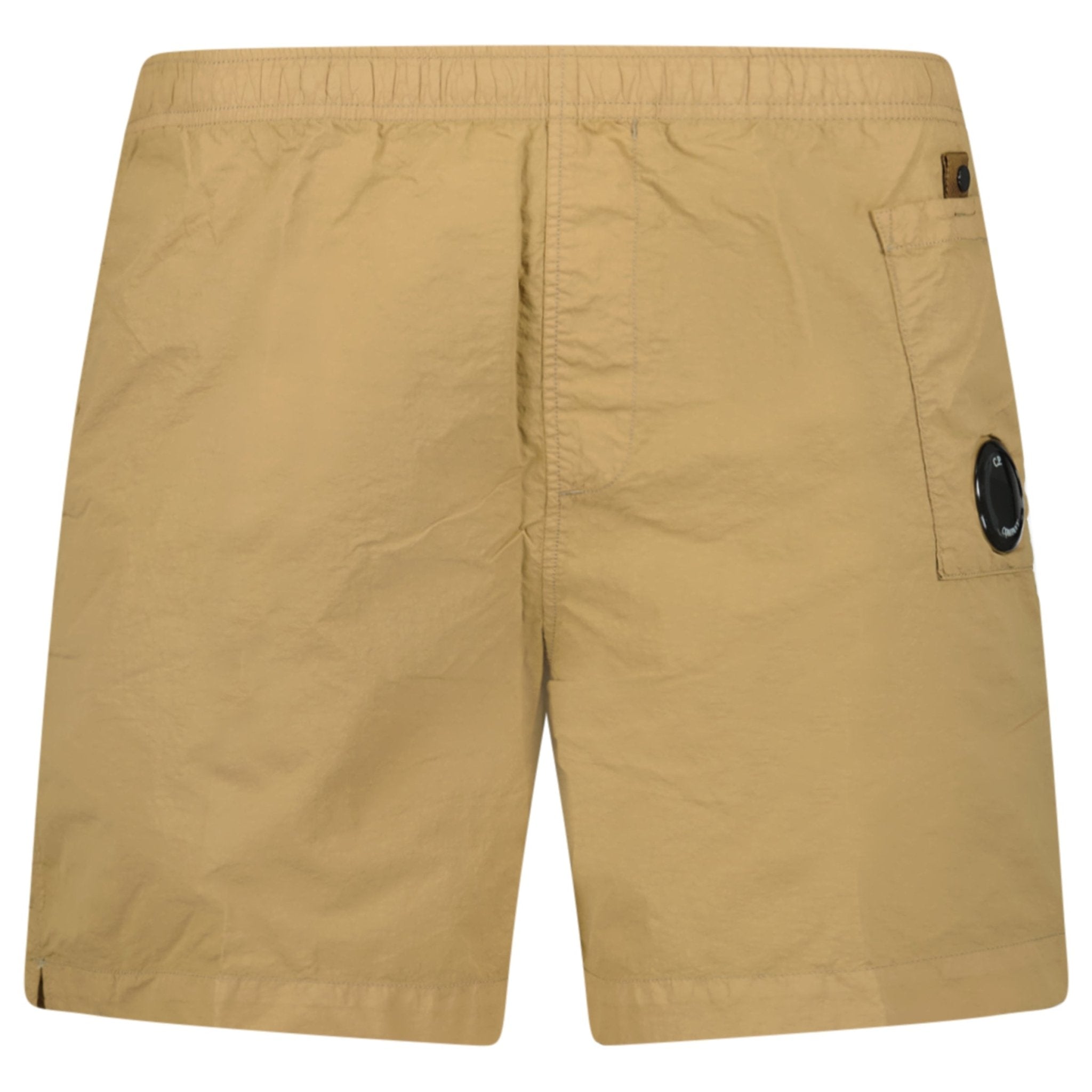 CP Company Flatt Nylon Lens-Detail Swim Shorts Sand