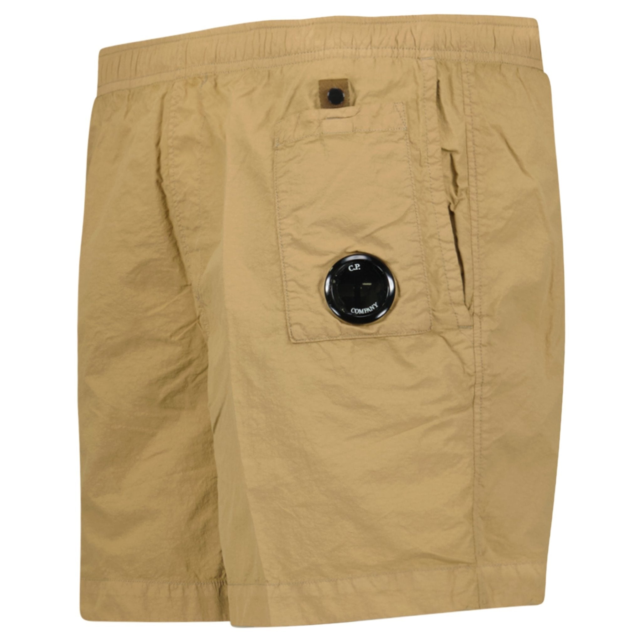 CP Company Flatt Nylon Lens-Detail Swim Shorts Sand