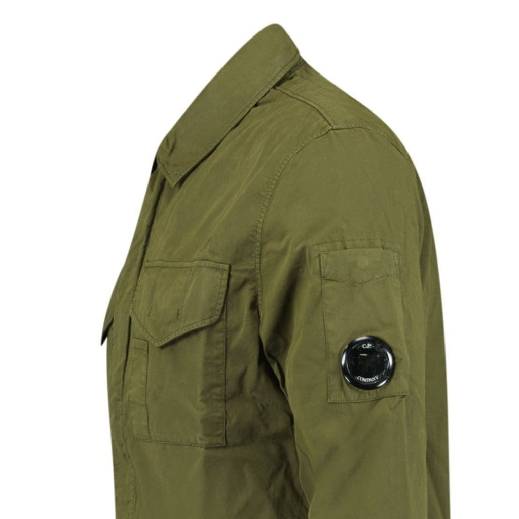 CP Company Gabardine Lens Zip Overshirt Jacket Green