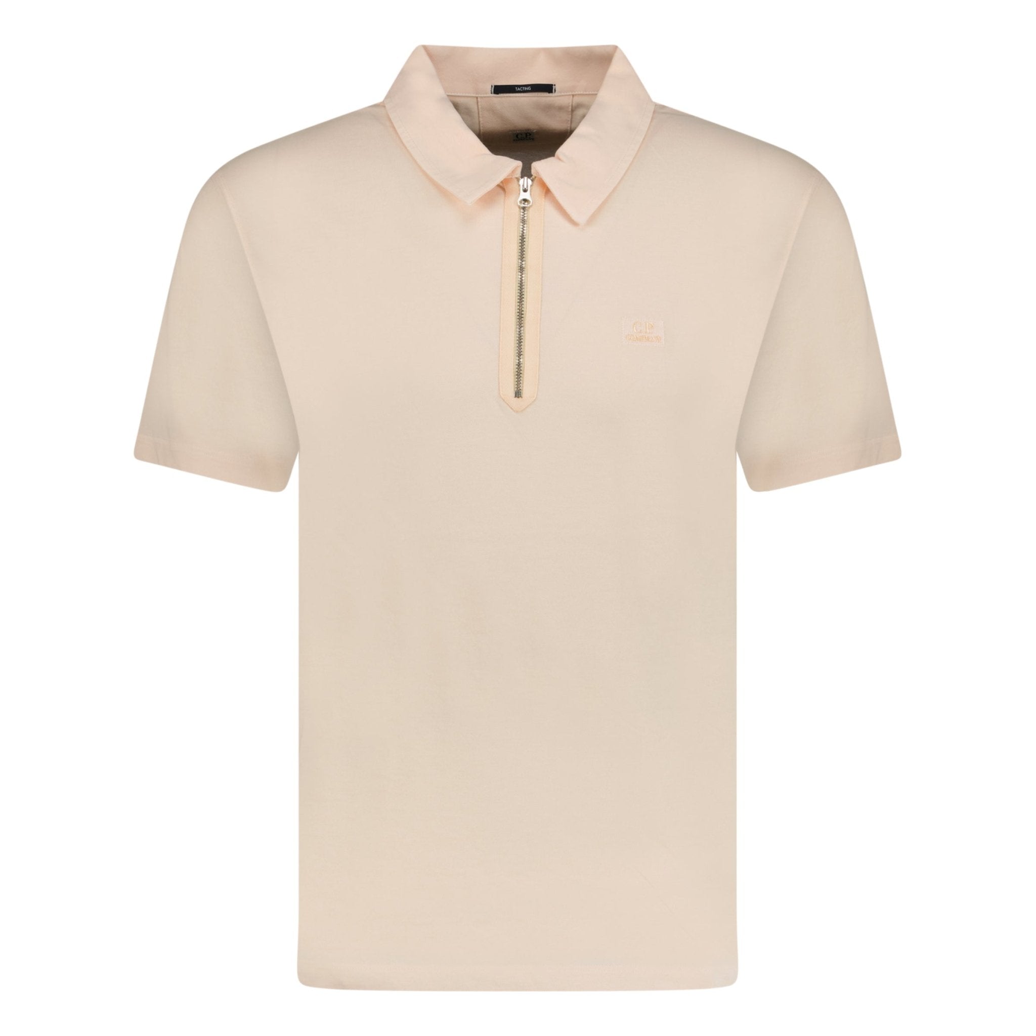 CP Company Tacting Piquet Zip Polo-Shirt Pink