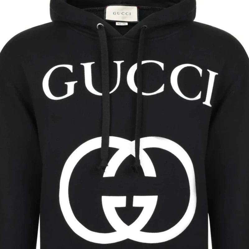 Gucci Logo Hoodie Sweatshirt Black