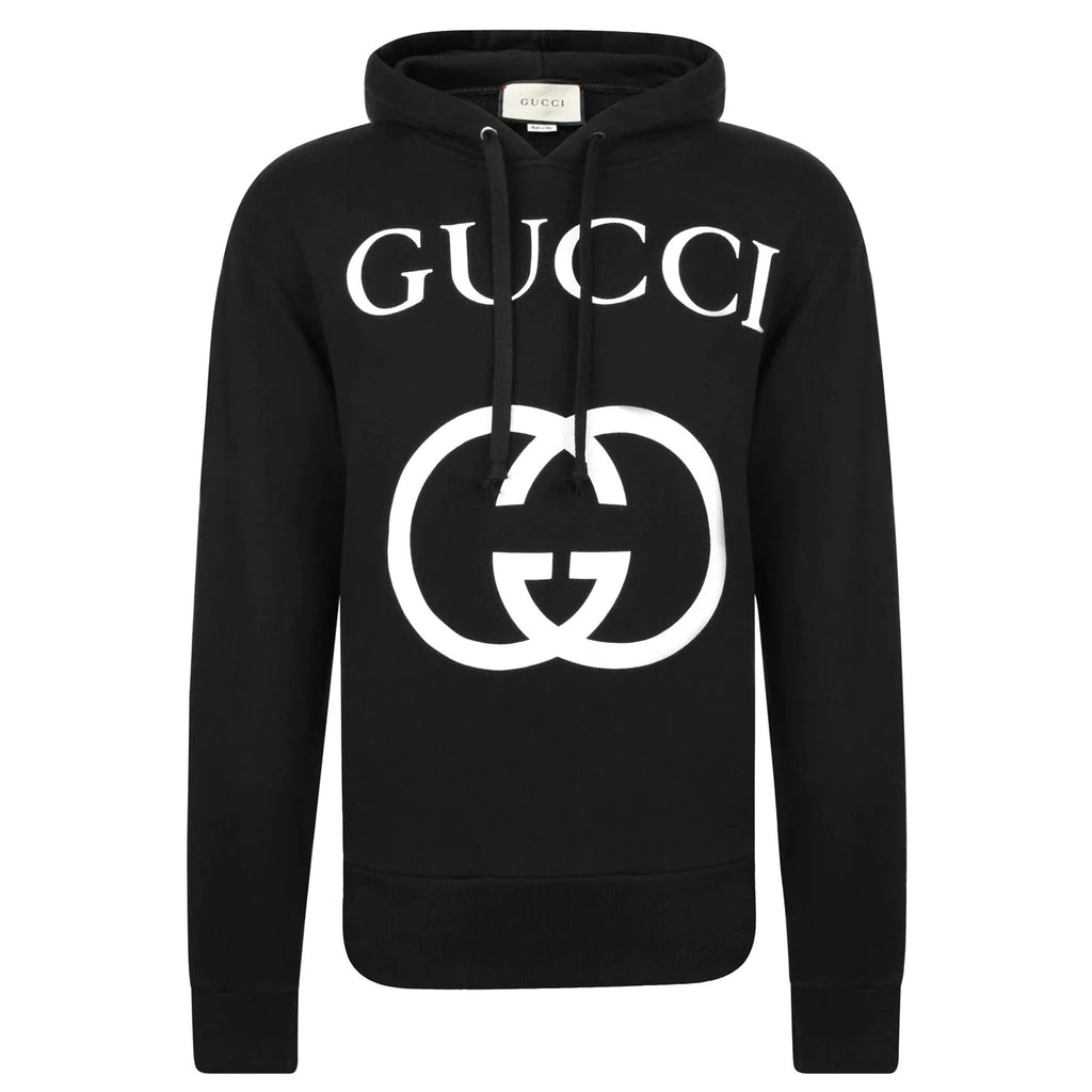 Gucci Logo Hoodie Sweatshirt Black