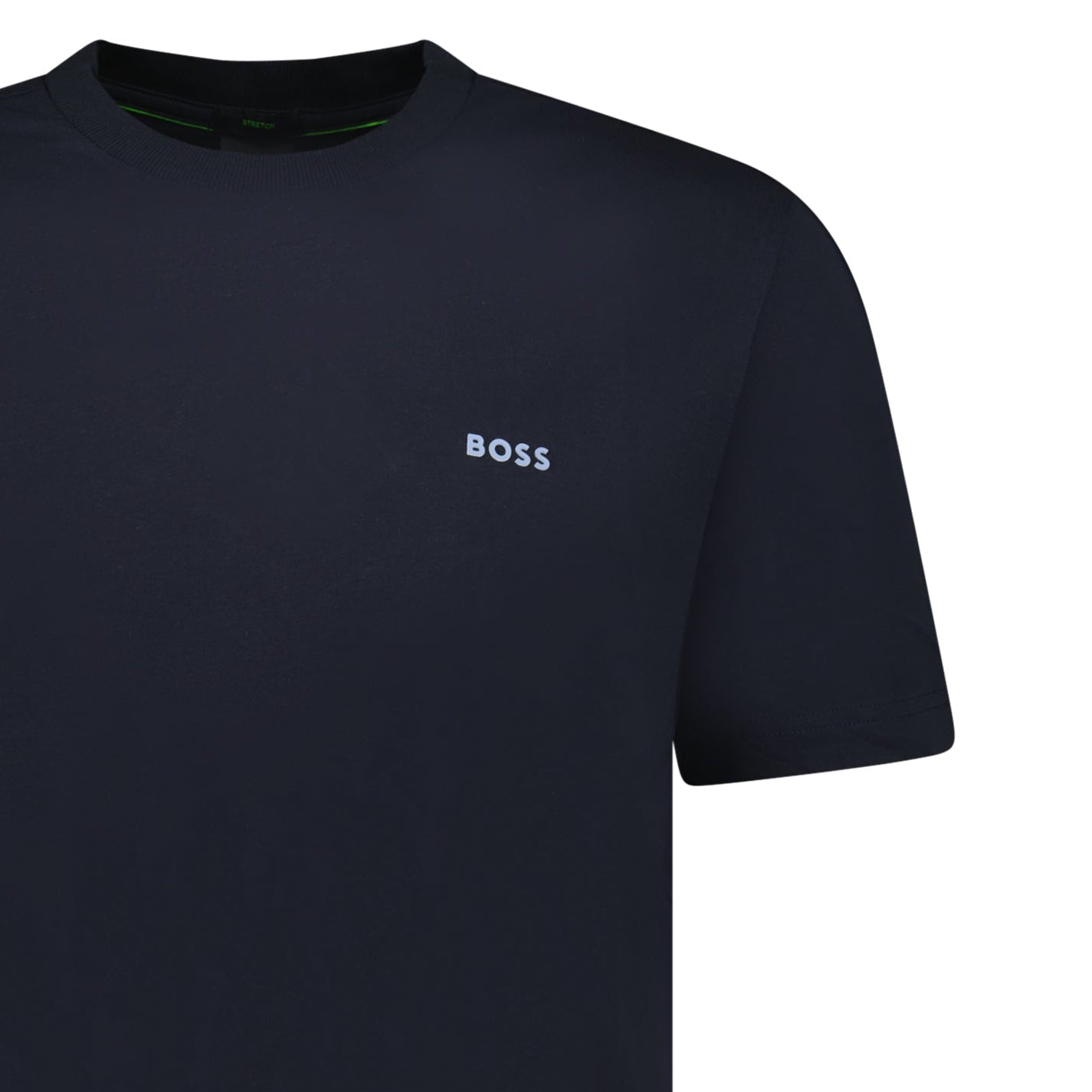 Hugo Boss Blue Logo-Stamp T-Shirt in Navy
