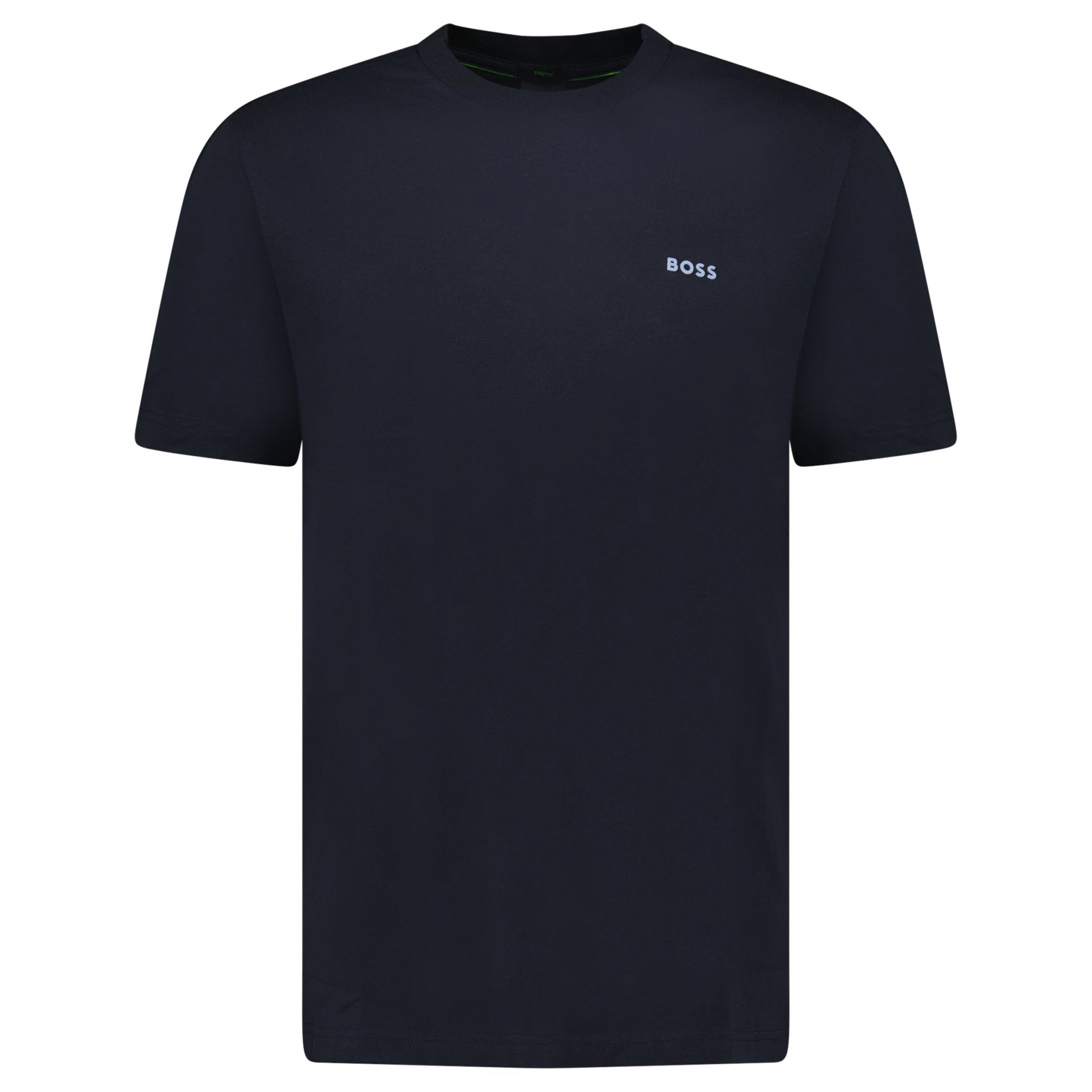Hugo Boss Blue Logo-Stamp T-Shirt in Navy
