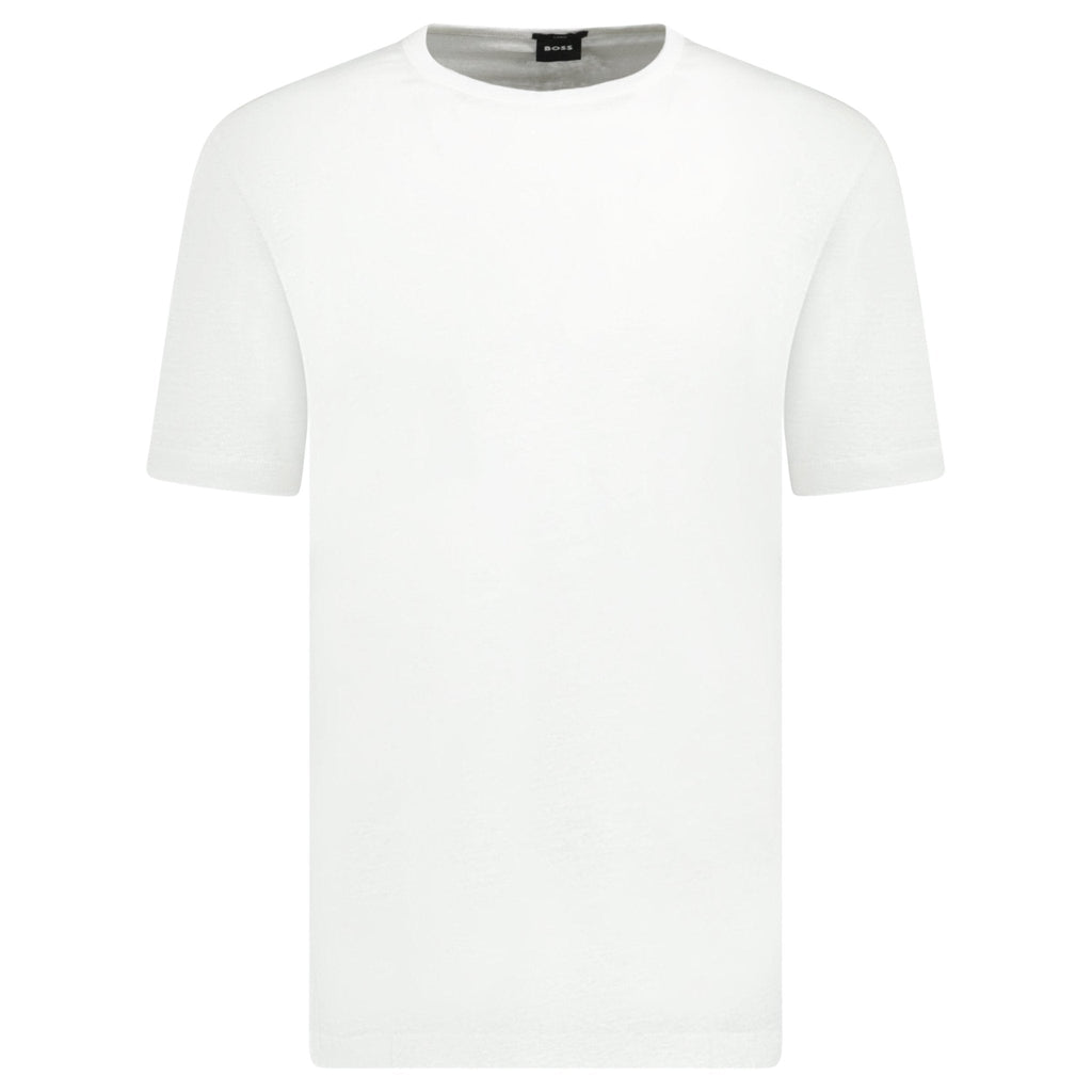 Hugo Boss Linen Tiburt T-Shirt White
