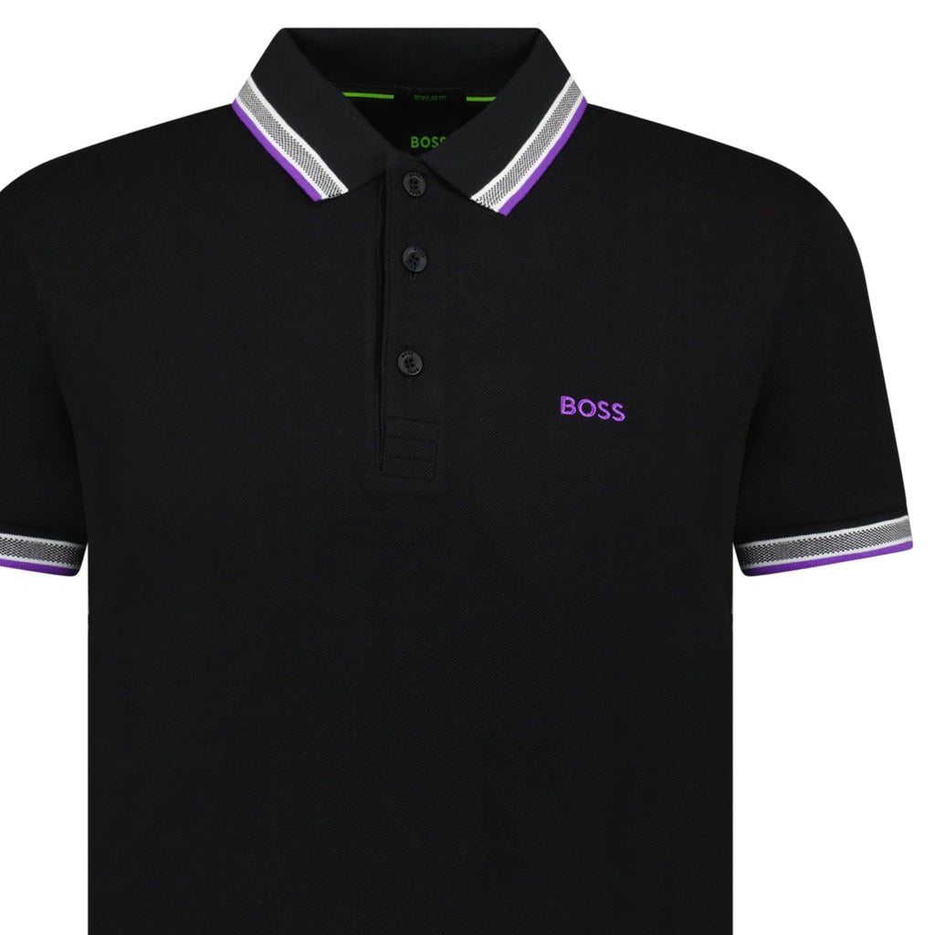 Hugo Boss Paddy Polo Shirt Purple & Black