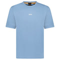 Hugo Boss Relaxed-Fit T-Shirt in Stretch Cotton with Logo Print Blue