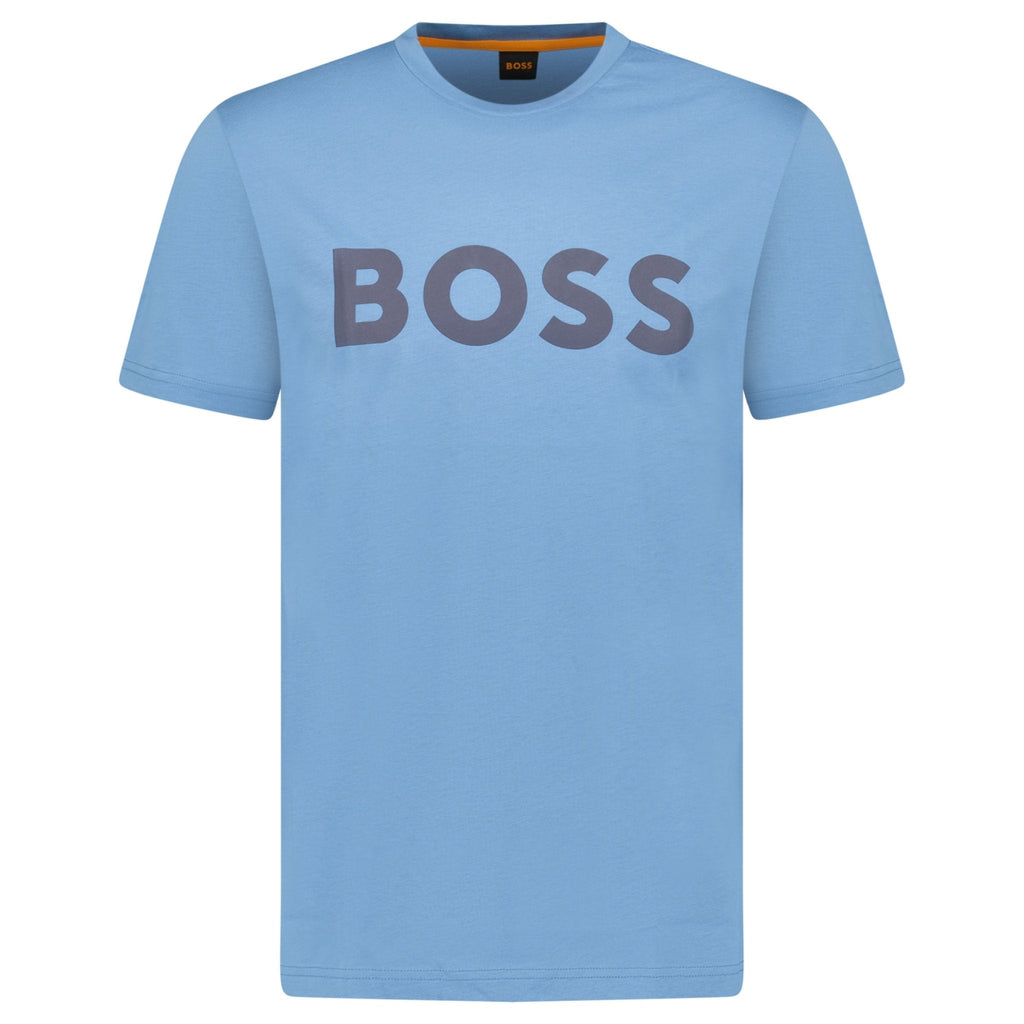 Hugo Boss Thinking 1 Logo T-Shirt in Light Blue