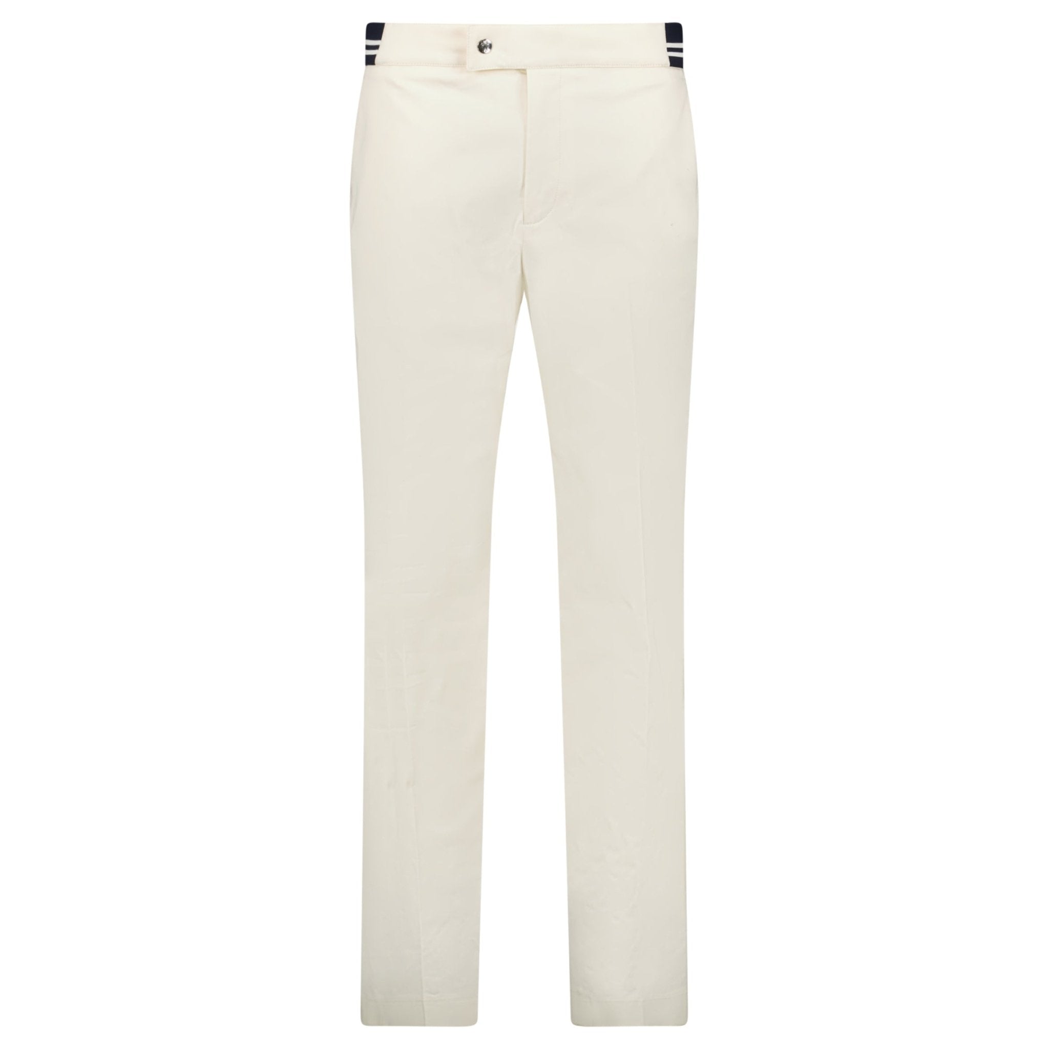 Moncler Chino Logo Trousers White