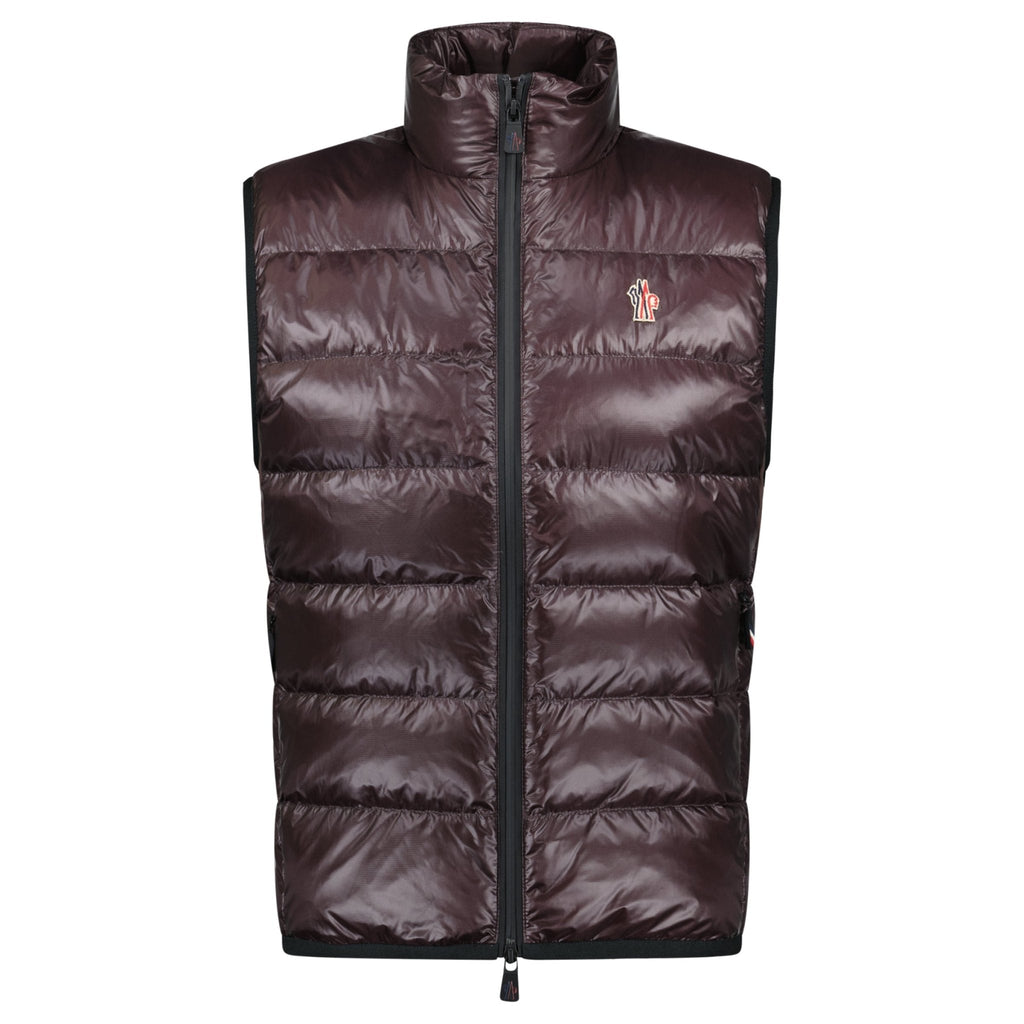 Moncler Grenoble Brown Quilted Down Vest Gilet