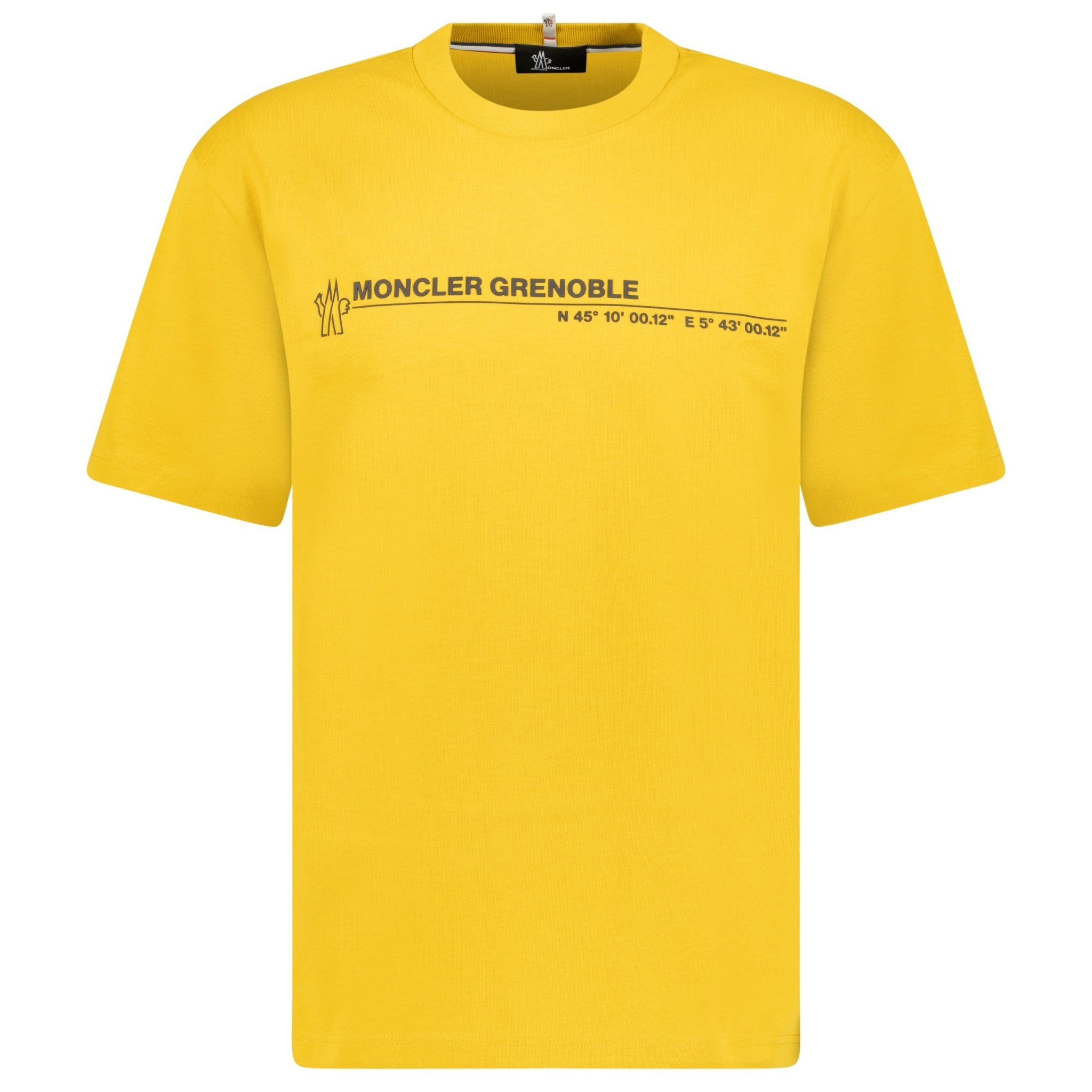 Moncler Grenoble Logo Cotton Jersey T-Shirt in Yellow