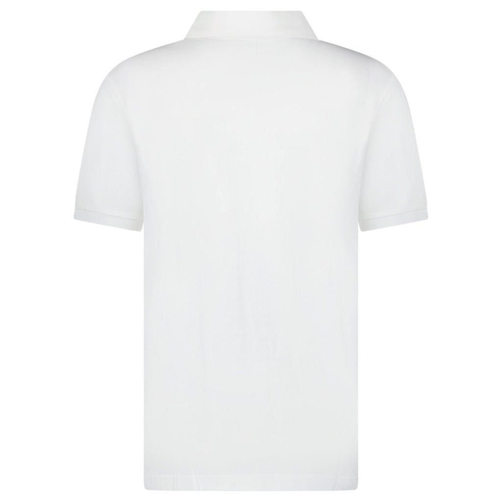 Moncler Embroidered Monogram Polo Shirt in White