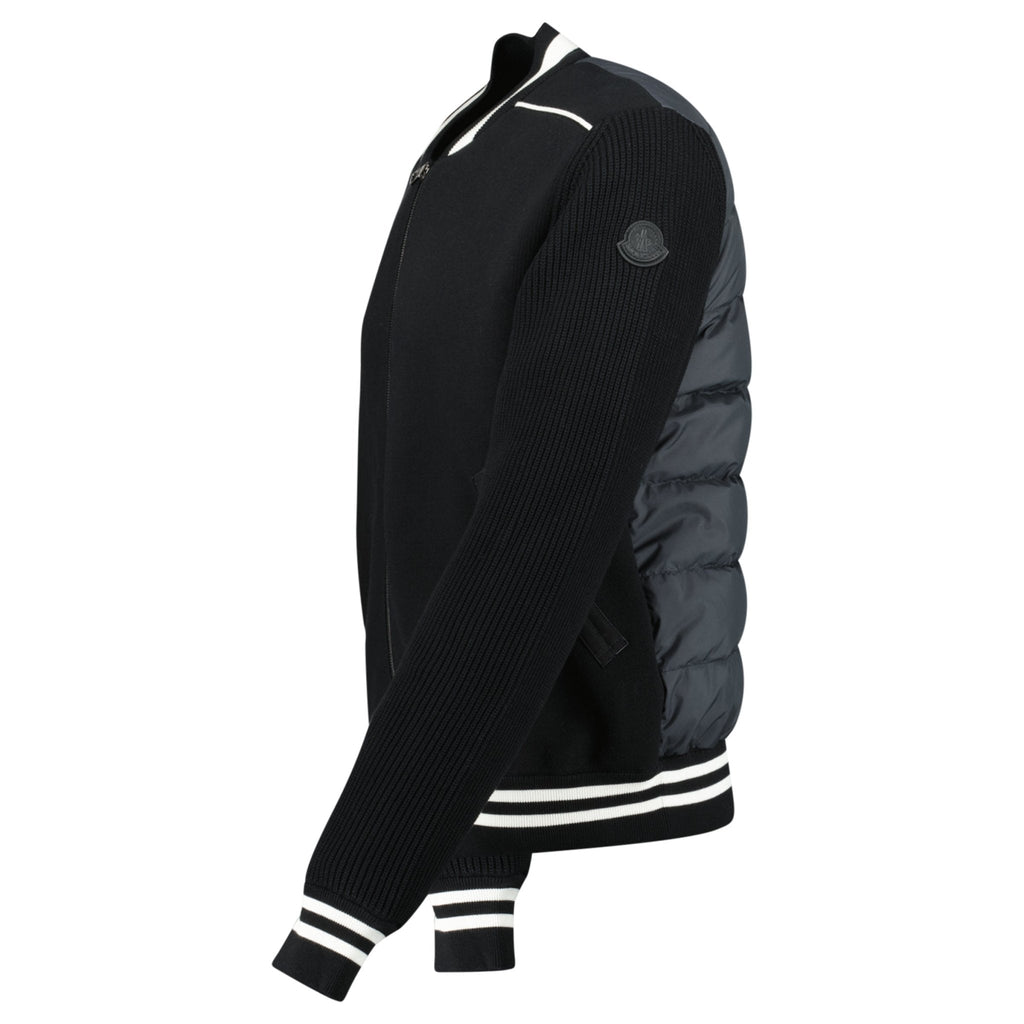 Moncler Padded Zip-Up Cardigan Jacket in Black