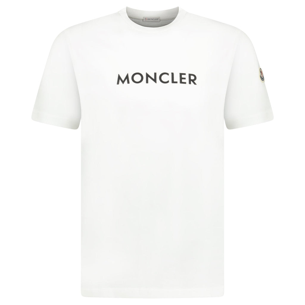 Moncler Rubber Logo Printed T-Shirt White