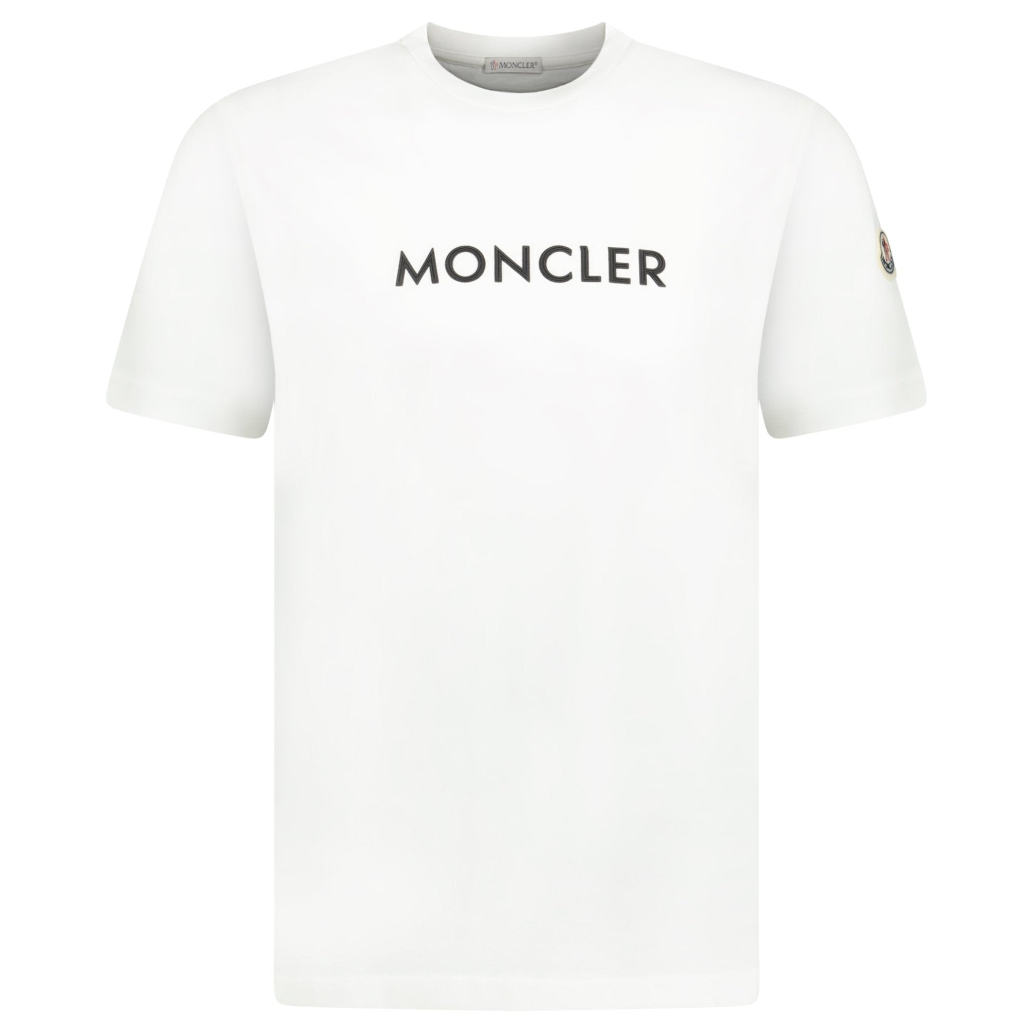 Moncler Rubber Logo Printed T-Shirt White