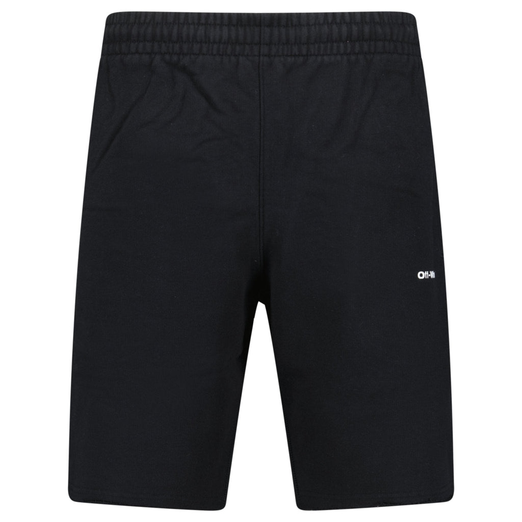 Off-White Wave Cotton Sweat Shorts Black