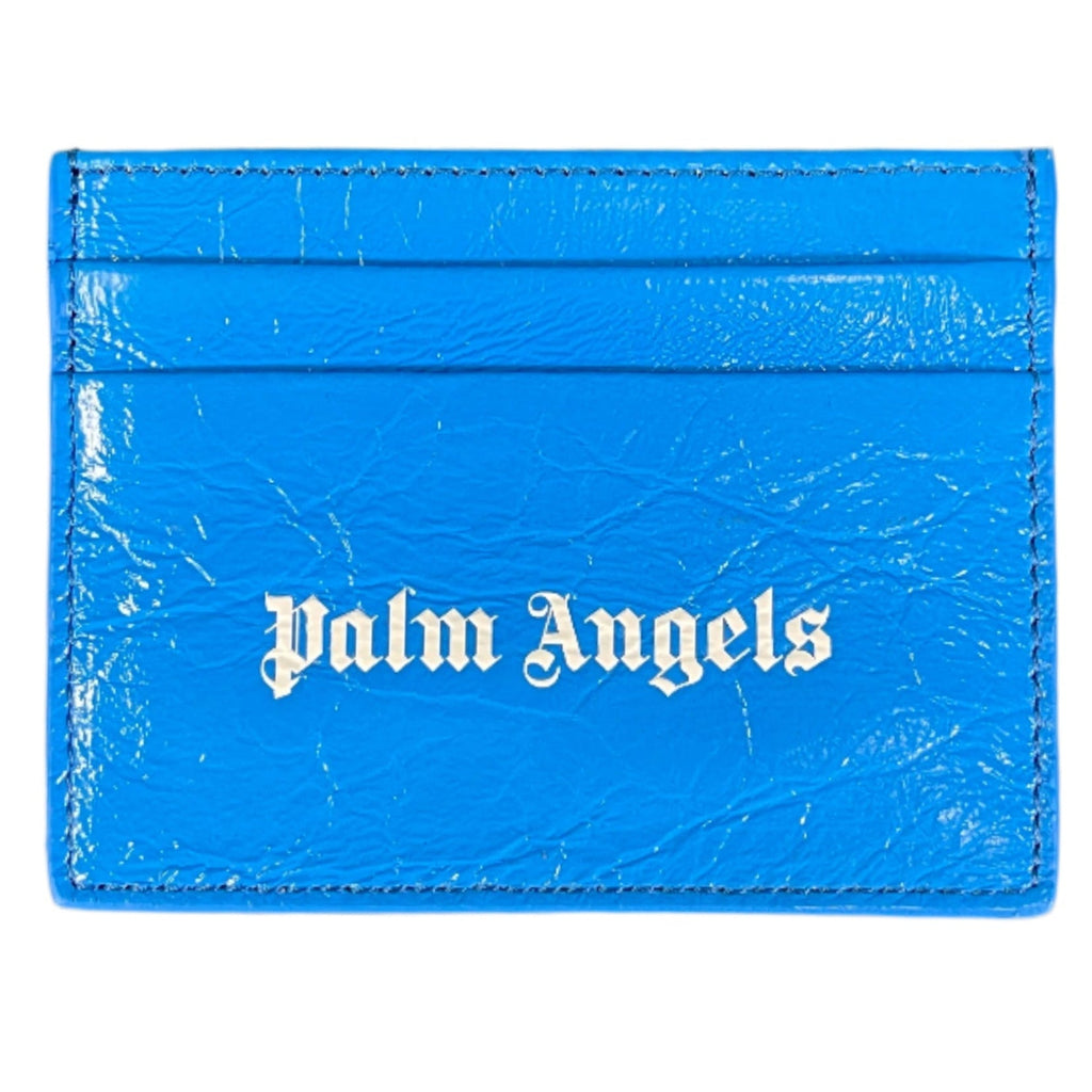 Palm Angels Logo Bright Card Holder Light Blue