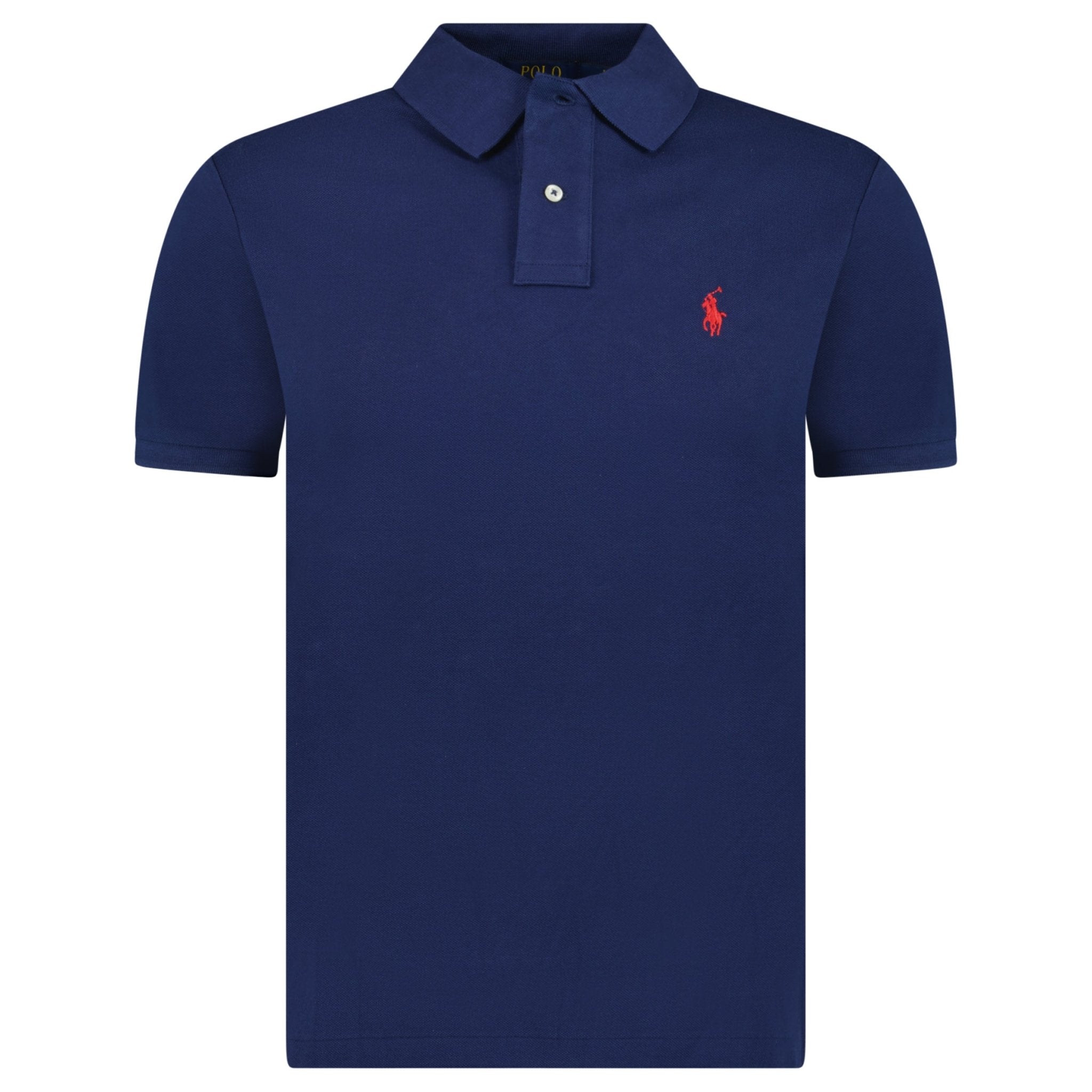 Polo Ralph Lauren Mesh Slim Fit Polo Shirt in Navy