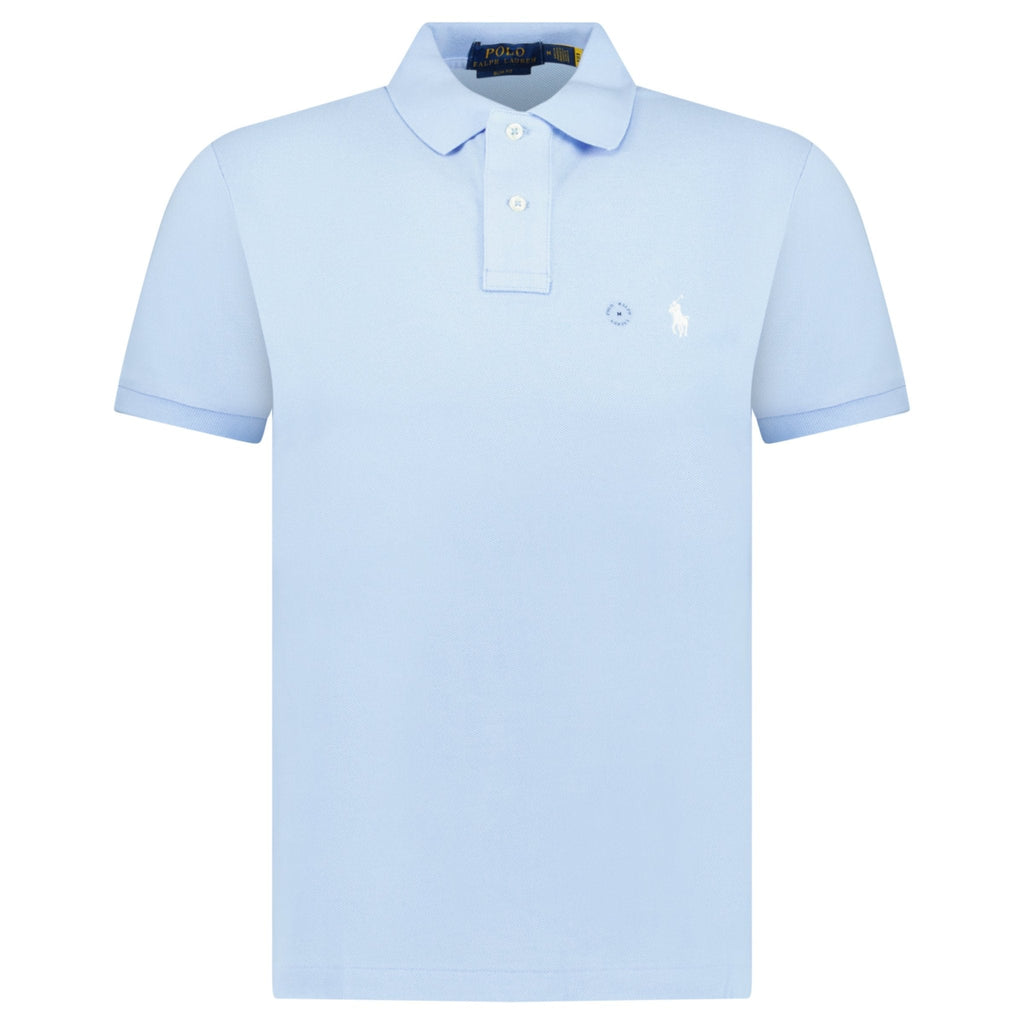 Polo Ralph Lauren Mesh Slim Fit Polo Shirt in Office Blue.