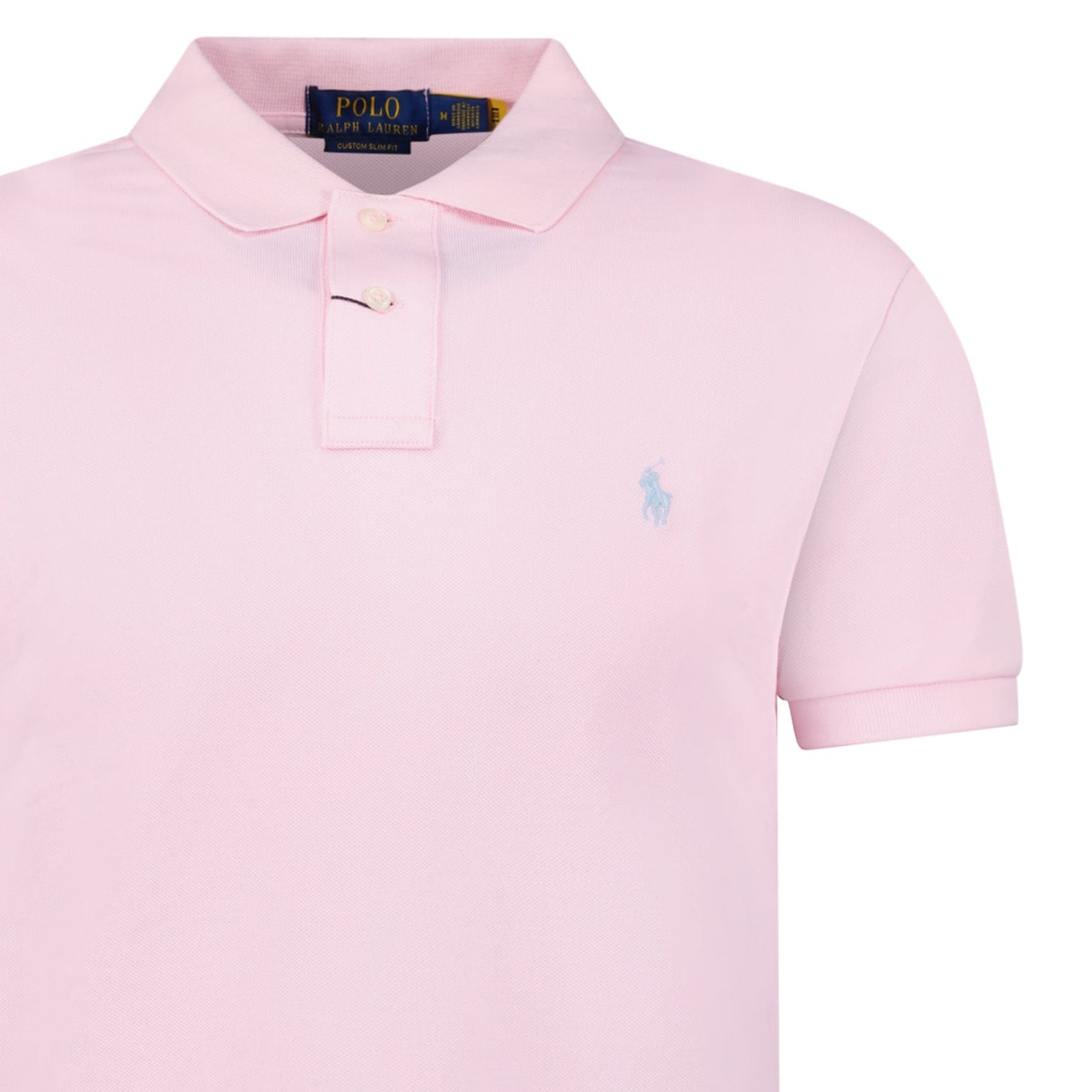 Polo Ralph Lauren Cotton Custom Slim Fit Polo Shirt in Pink
