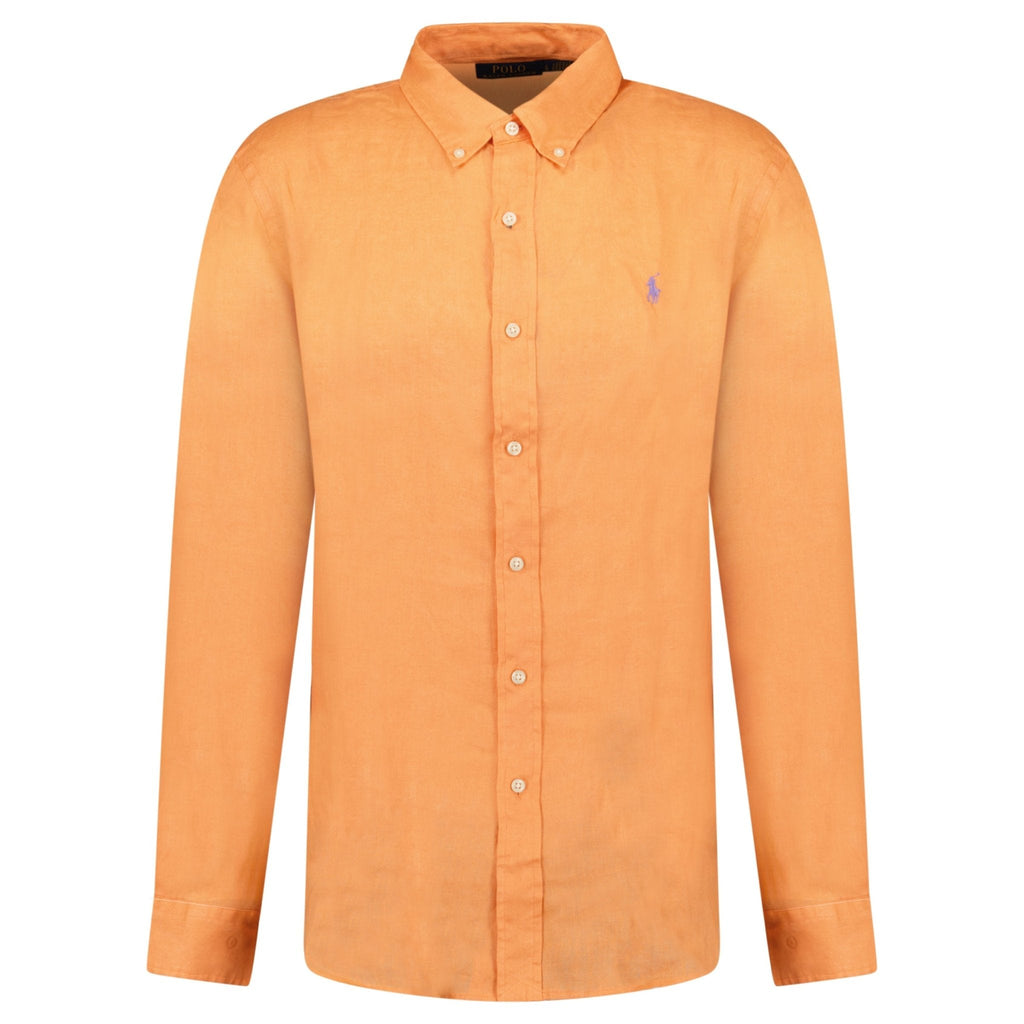 Polo Ralph Lauren Custom Fit Linen Shirt in Poppy