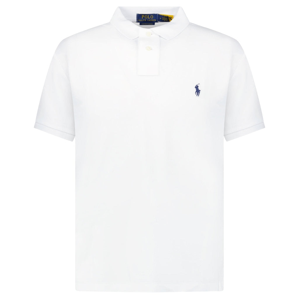 Polo Ralph Lauren Slim Fit Mesh Polo Shirt in White