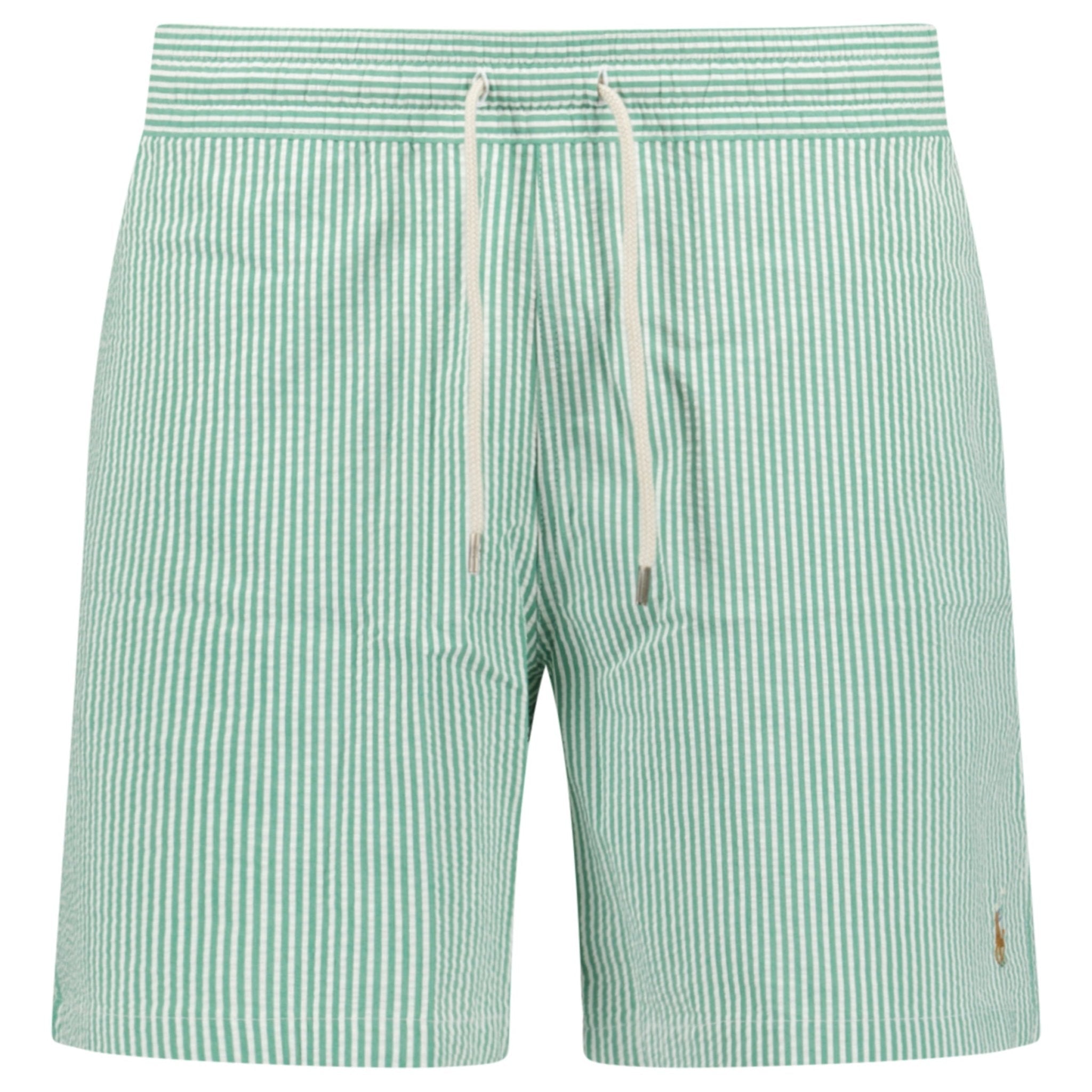 Polo Ralph Lauren Traveler Classic Swim Trunk in Raft Green Seersucker