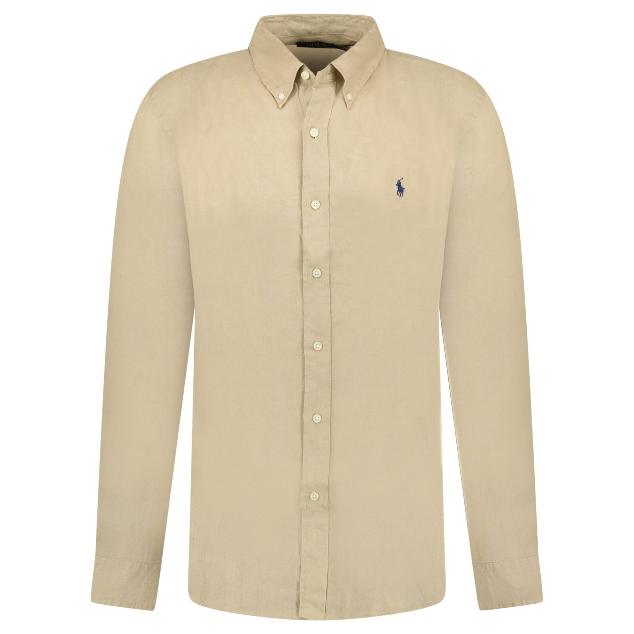 Polo Ralph Lauren Custom Fit Long Sleeve Sport Shirt Costal Beige