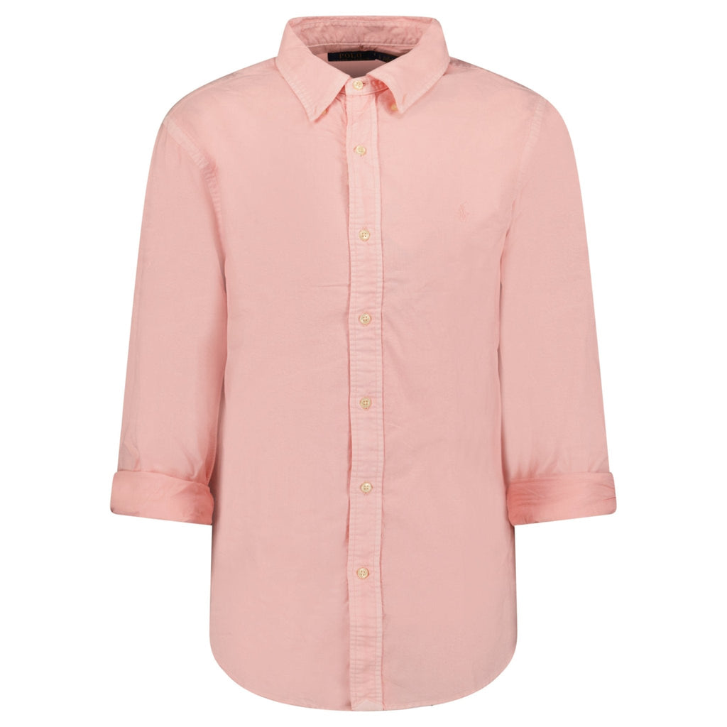 Polo Ralph Lauren Custom Fit Long Sleeve Sport Shirt in Rose