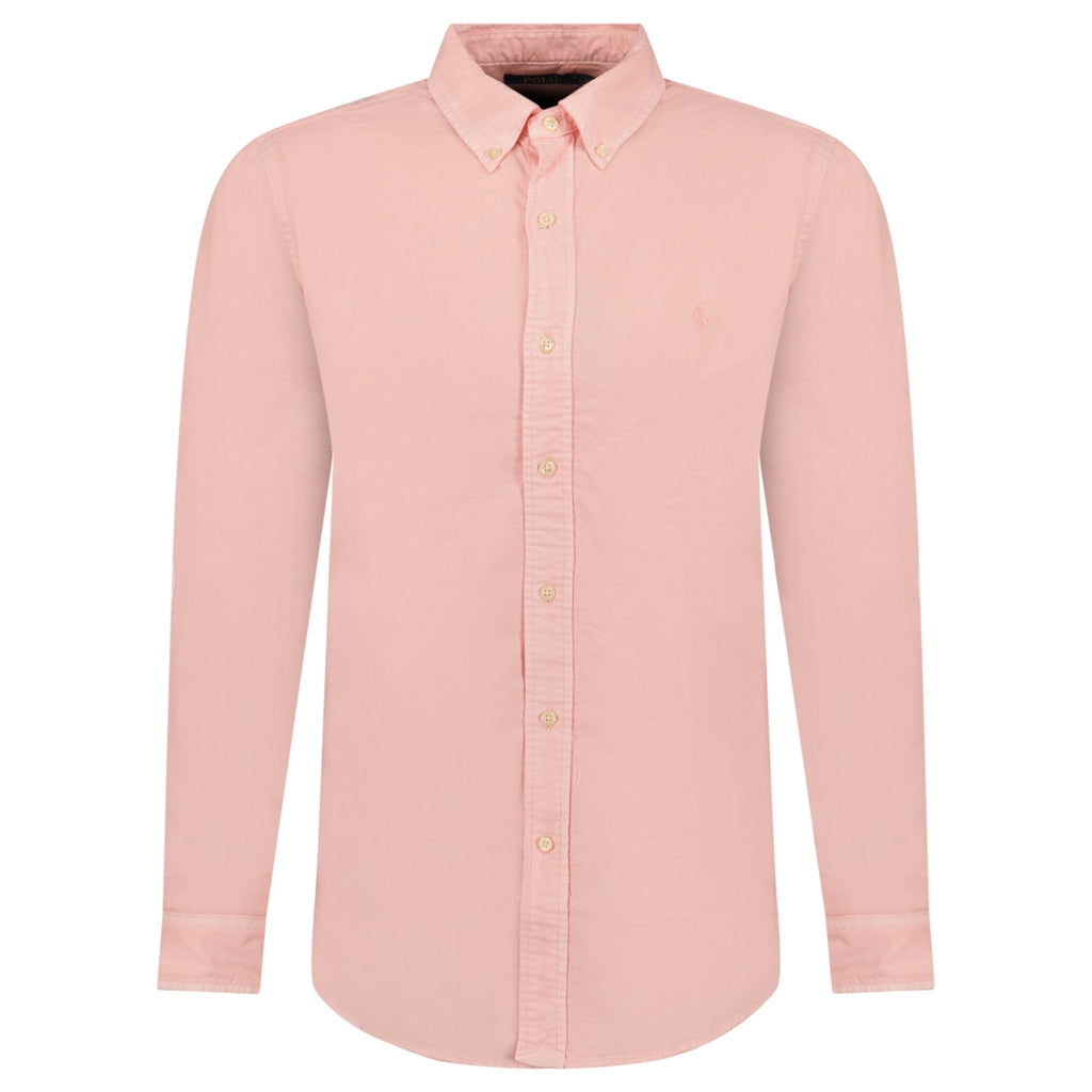 Polo Ralph Lauren Custom Fit Long Sleeve Sport Shirt in Rose