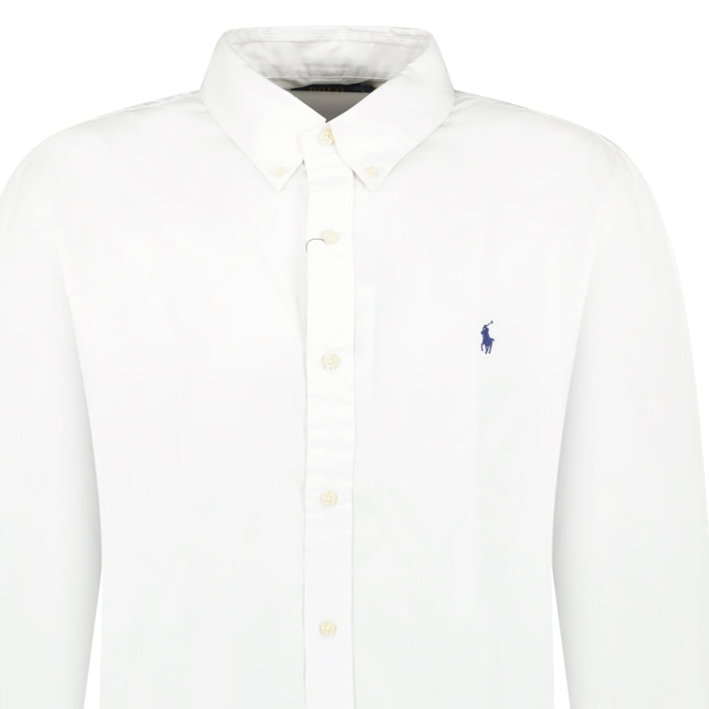 Polo Ralph Lauren Slim Fit Stretch Long Sleeve Sport Shirt White