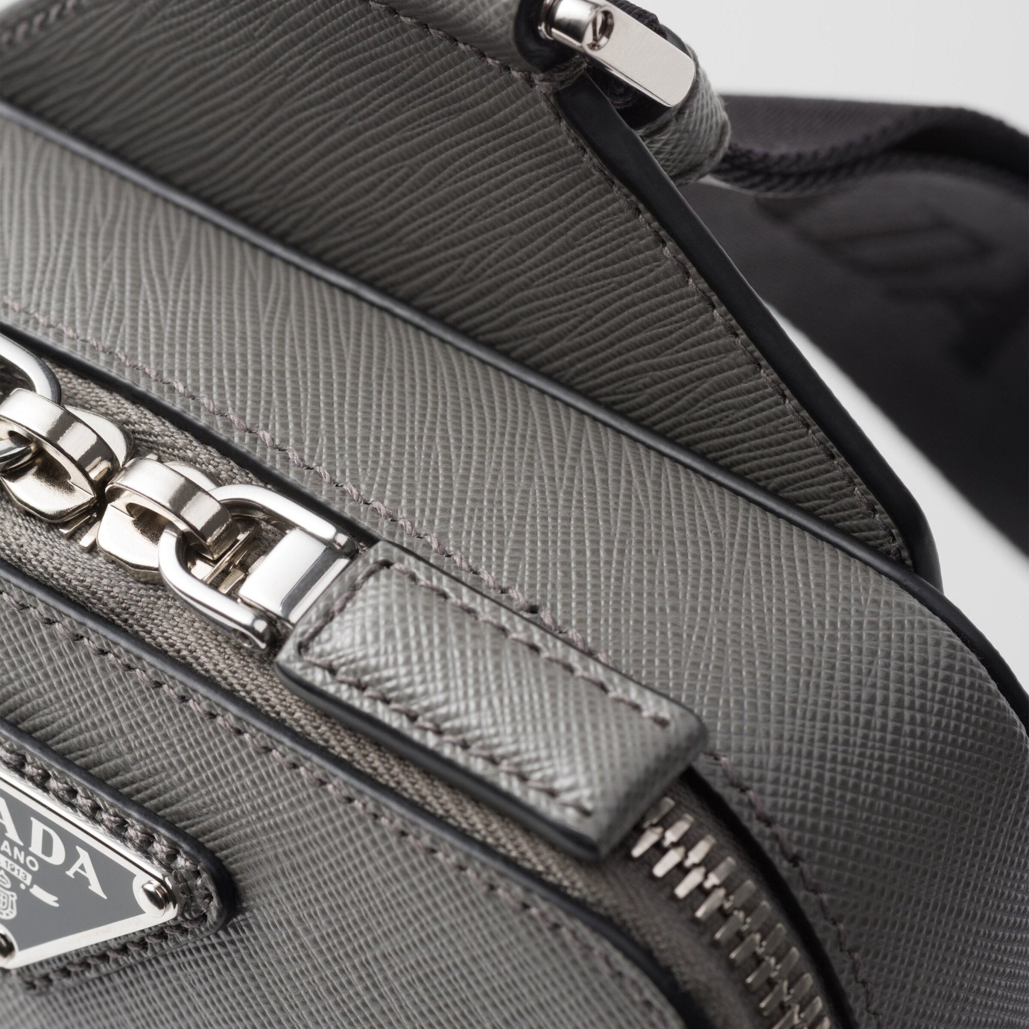 Prada Brique Cross-Body Bag in Marble Grey