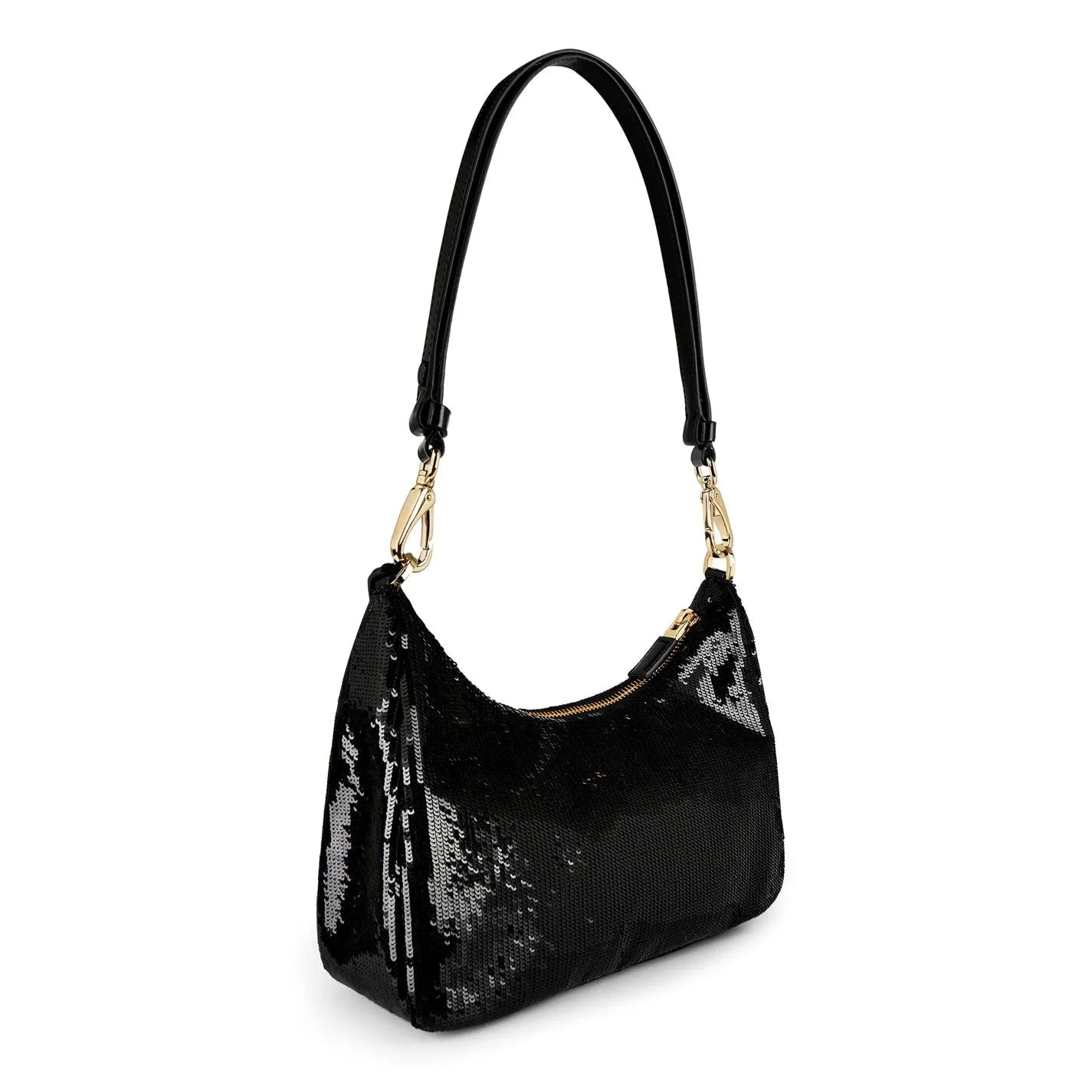 Prada Prada Re-Edition Re-Nylon and Sequin Mini-Bag in Black