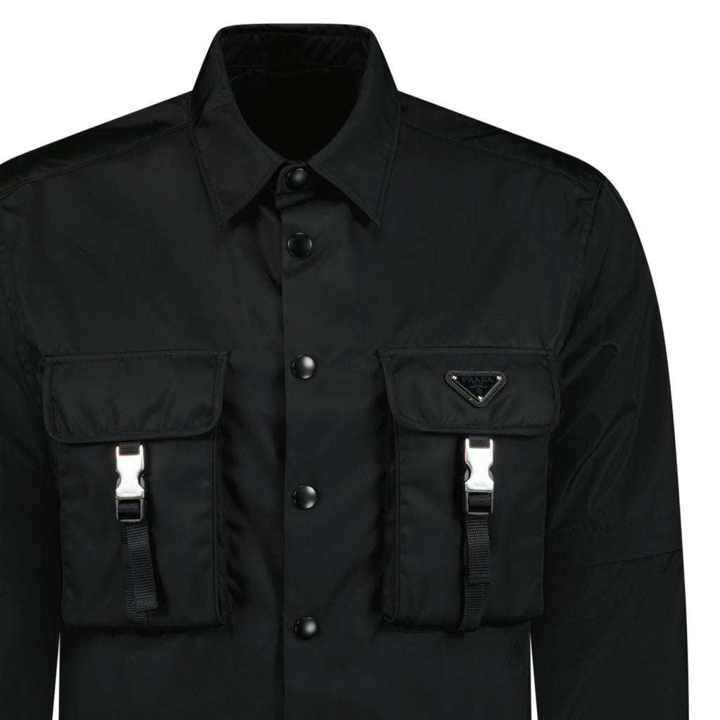 Prada Re-Nylon Overshirt in Black