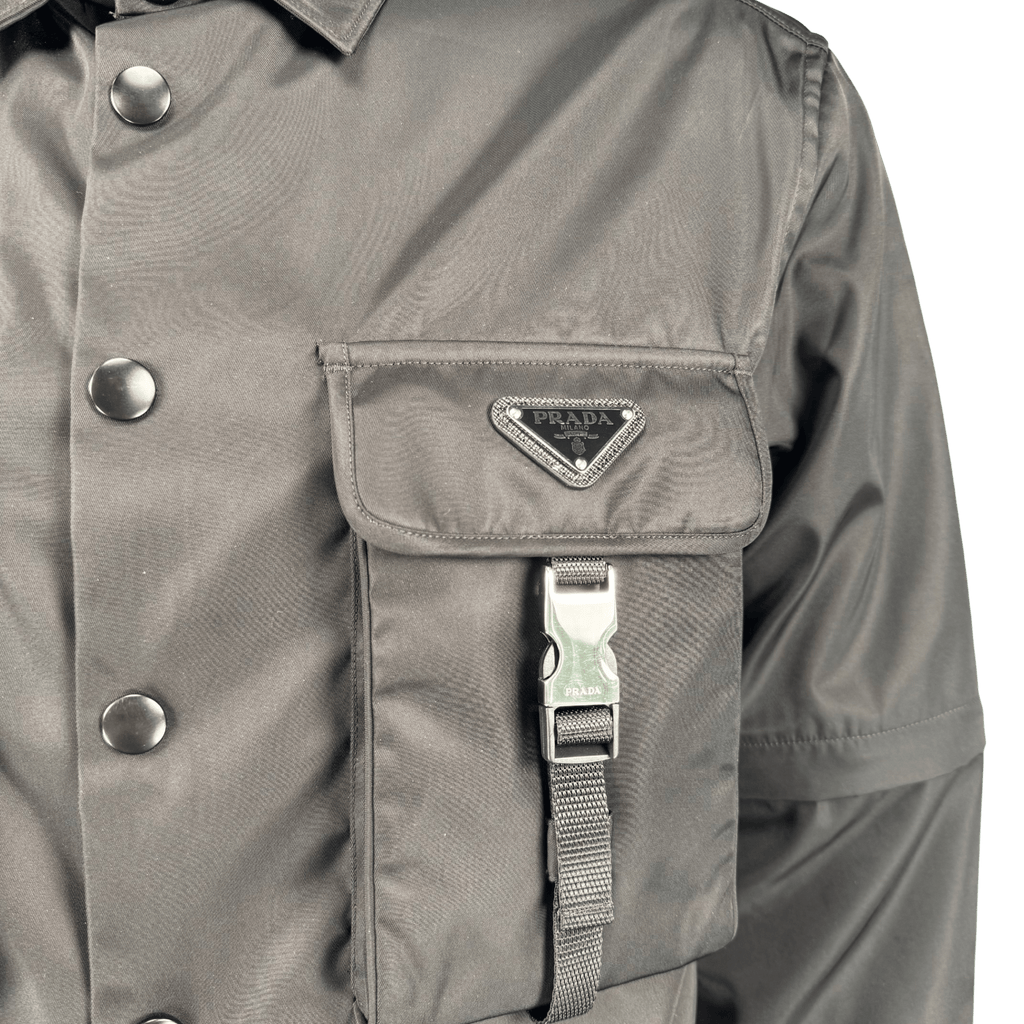 Prada Re-Nylon Overshirt in Black