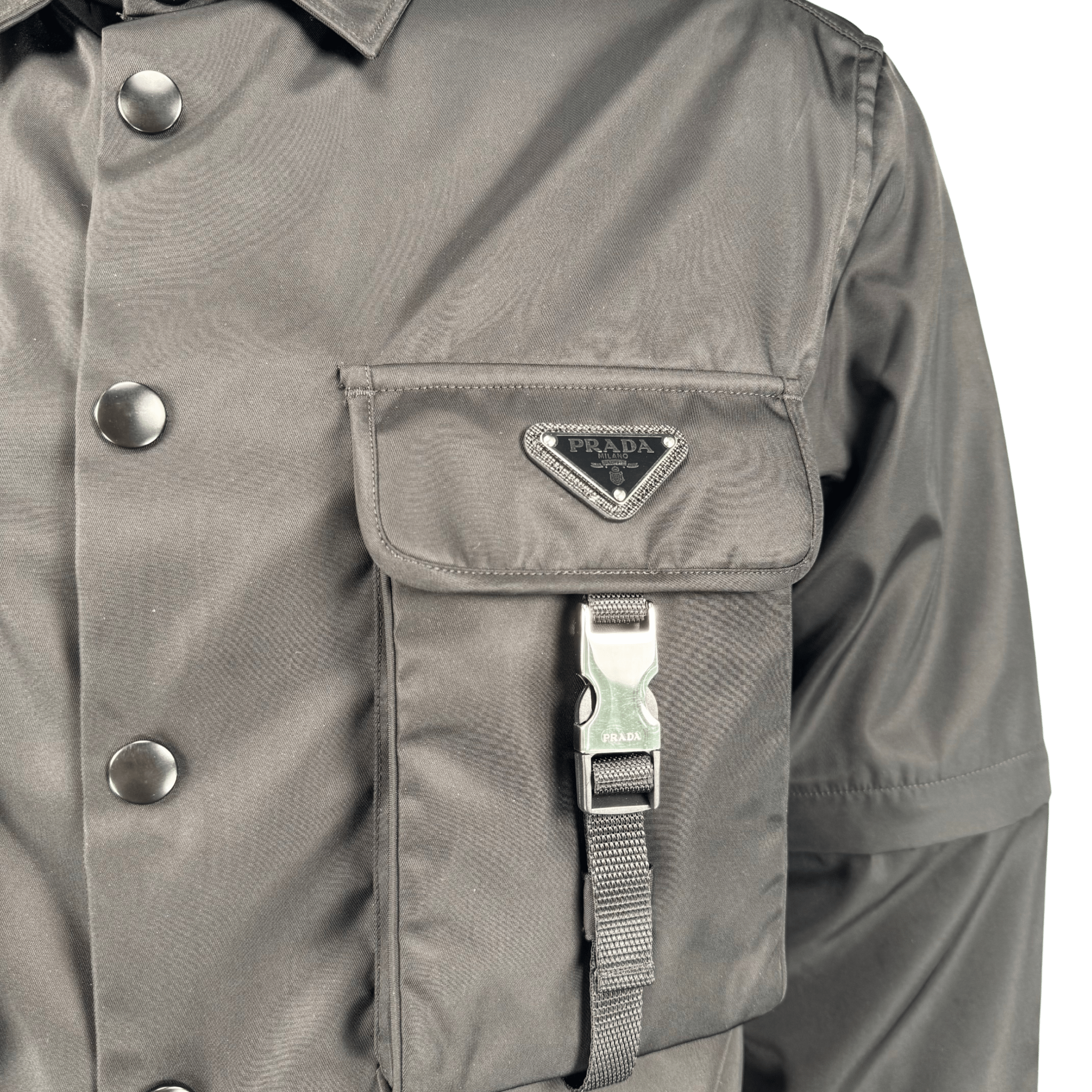 Prada Re-Nylon Overshirt in Black