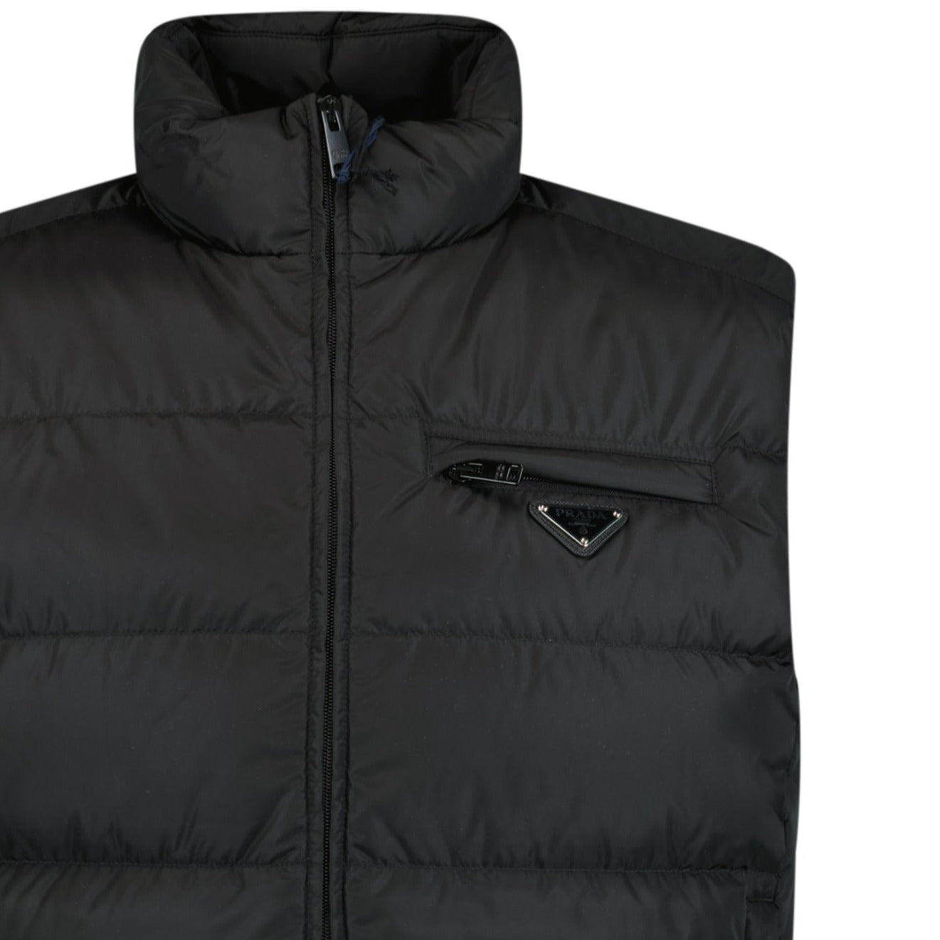 Prada Triangle Logo Gilet Black