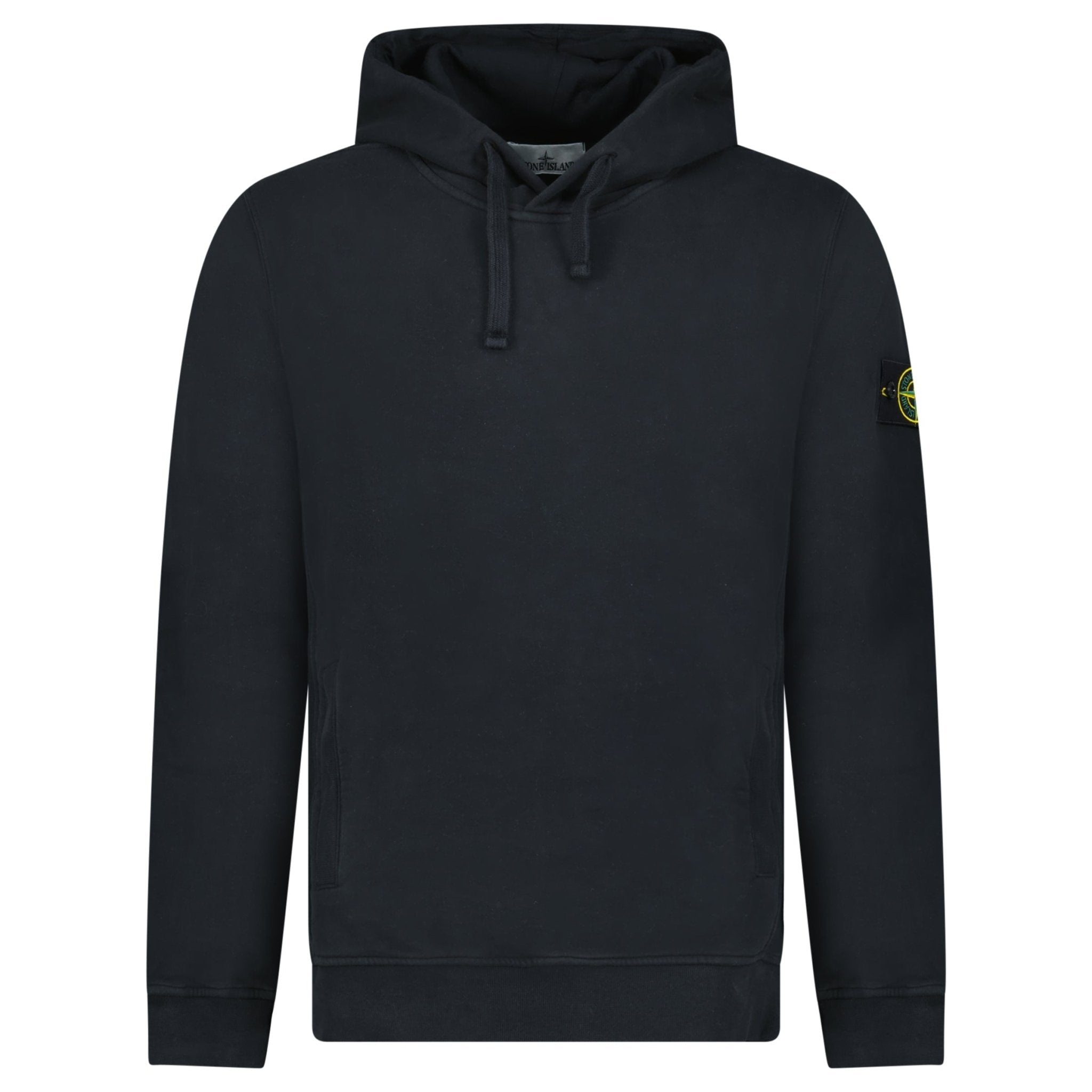 Stone Island Brushed Organic Cotton Hoodie Black