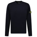Stone Island Compass-Badge Wool Blend Jumper Navy
