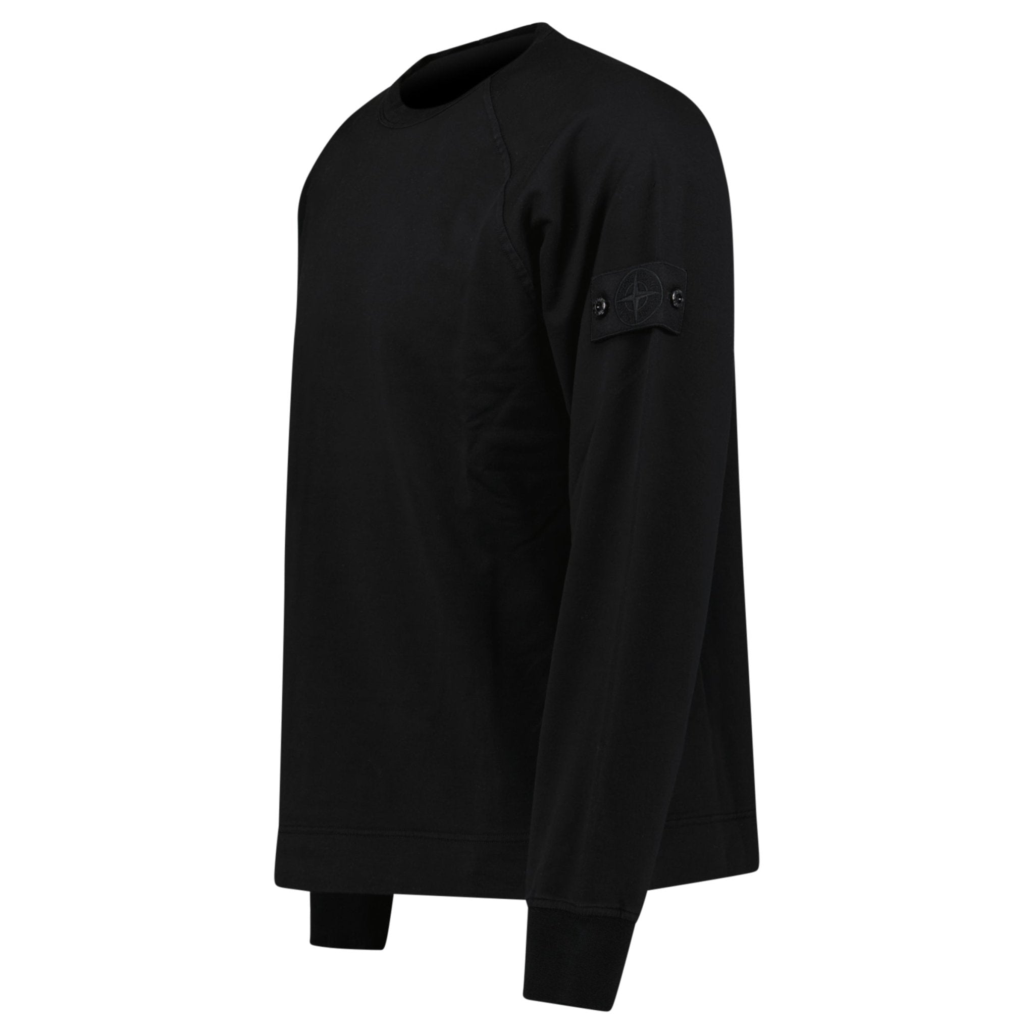 Stone Island Ghost Badge Crewneck Sweatshirt Black