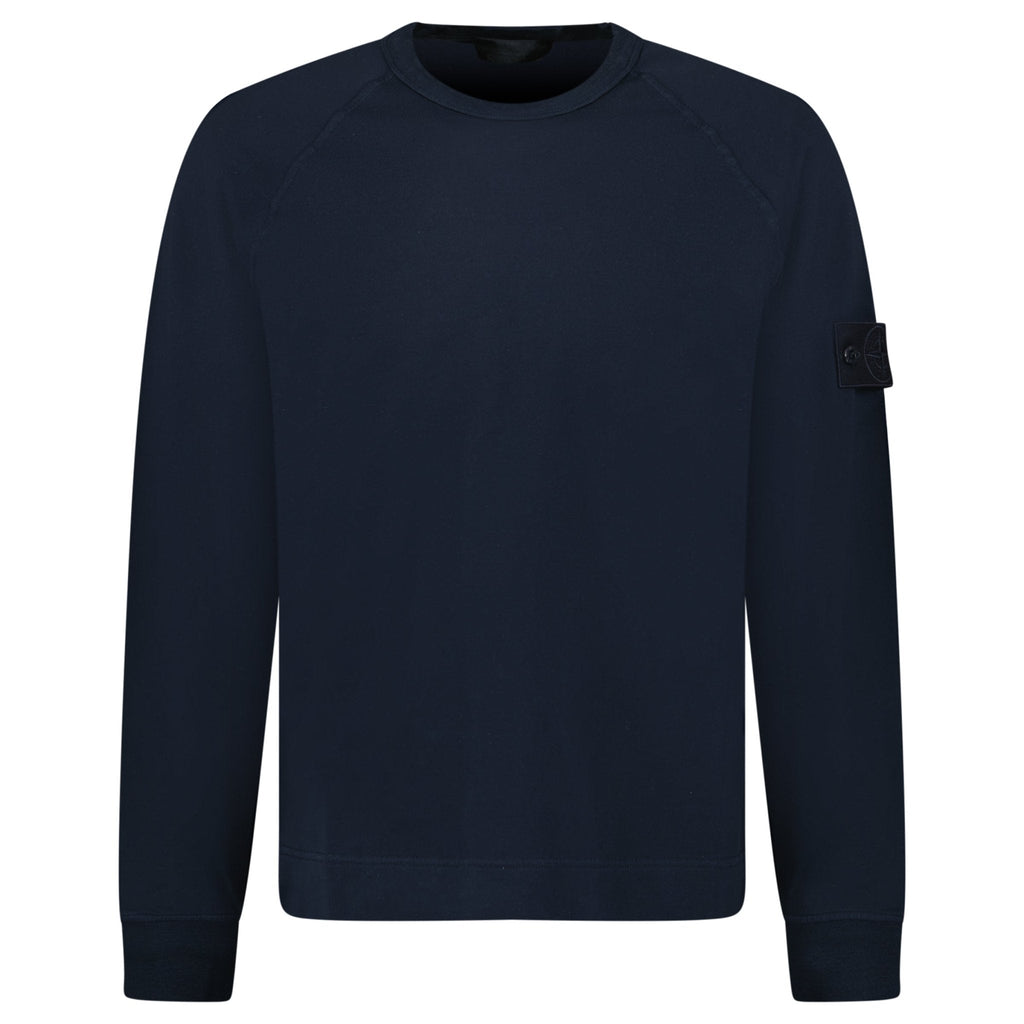 Stone Island Ghost Badge Crewneck Sweatshirt Navy