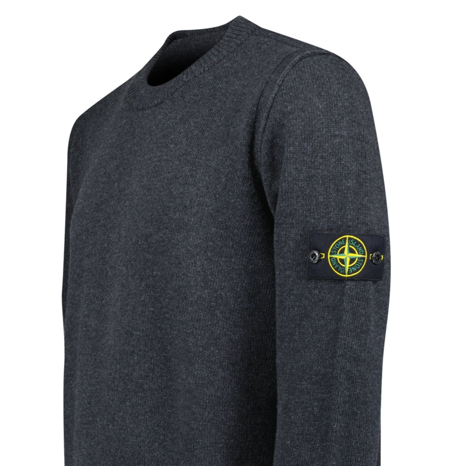 Stone Island Lambswool Crewneck Jumper in Grey
