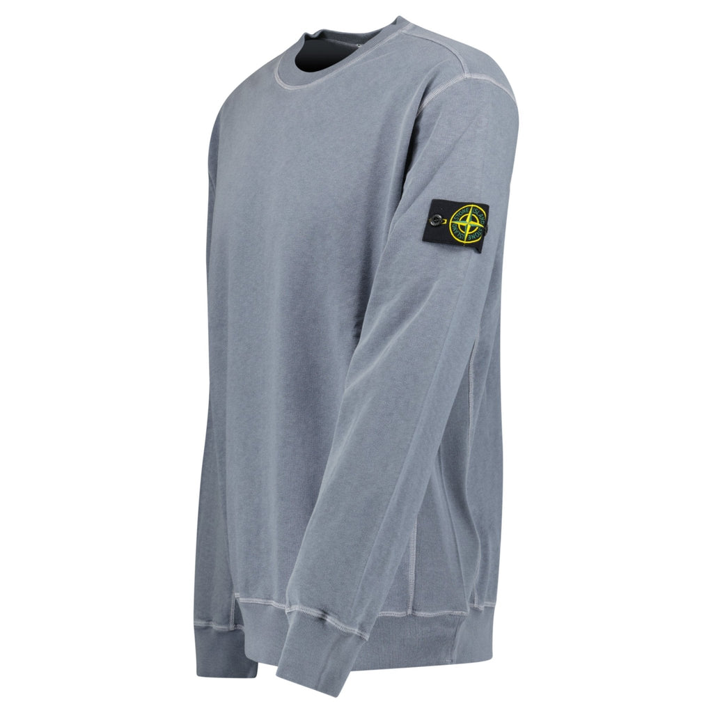 Stone Island Old Effect Crewneck Sweatshirt Dark Blue