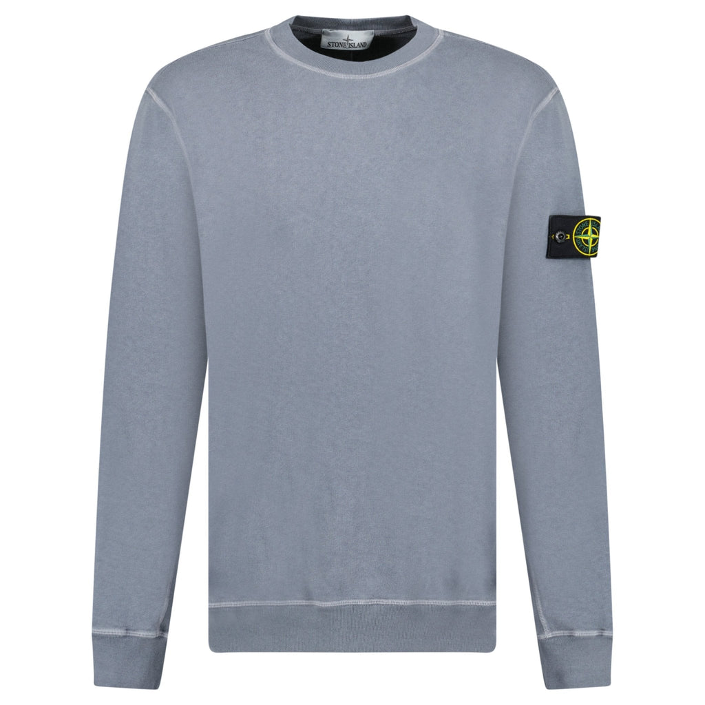 Stone Island Old Effect Crewneck Sweatshirt Dark Blue
